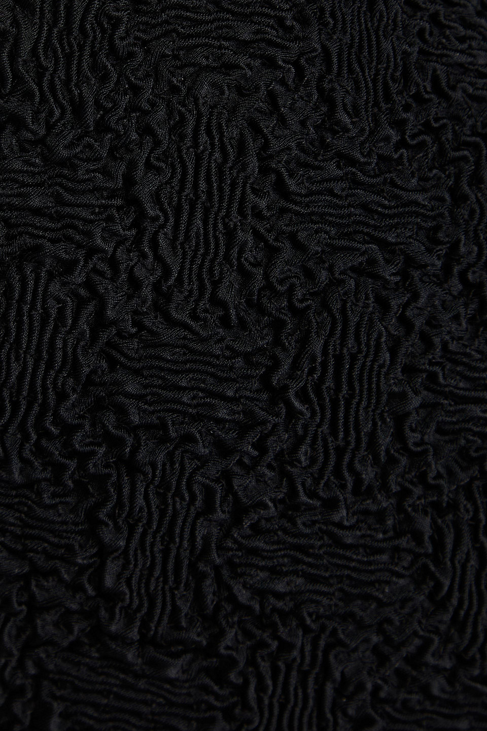 Alexander Wang Ruffled Shirred Satin-jersey Slim-leg Pants In Black