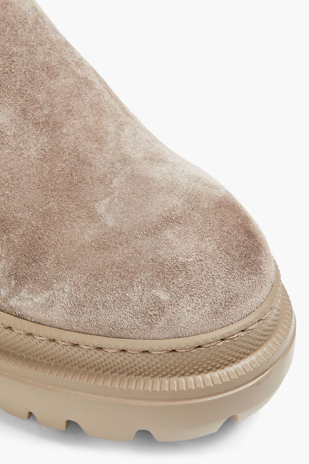 BRUNELLO CUCINELLI Kniehohe Stiefel aus Veloursleder mit Zierperlen