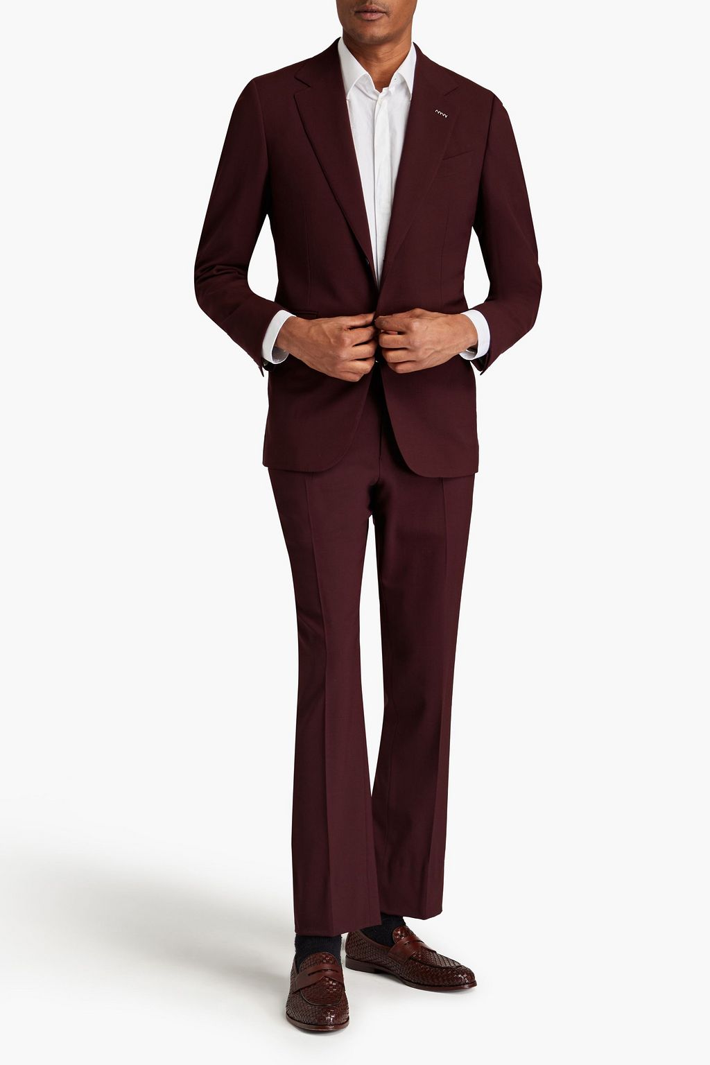 DUNHILL Slim-fit grain de poudre wool suit