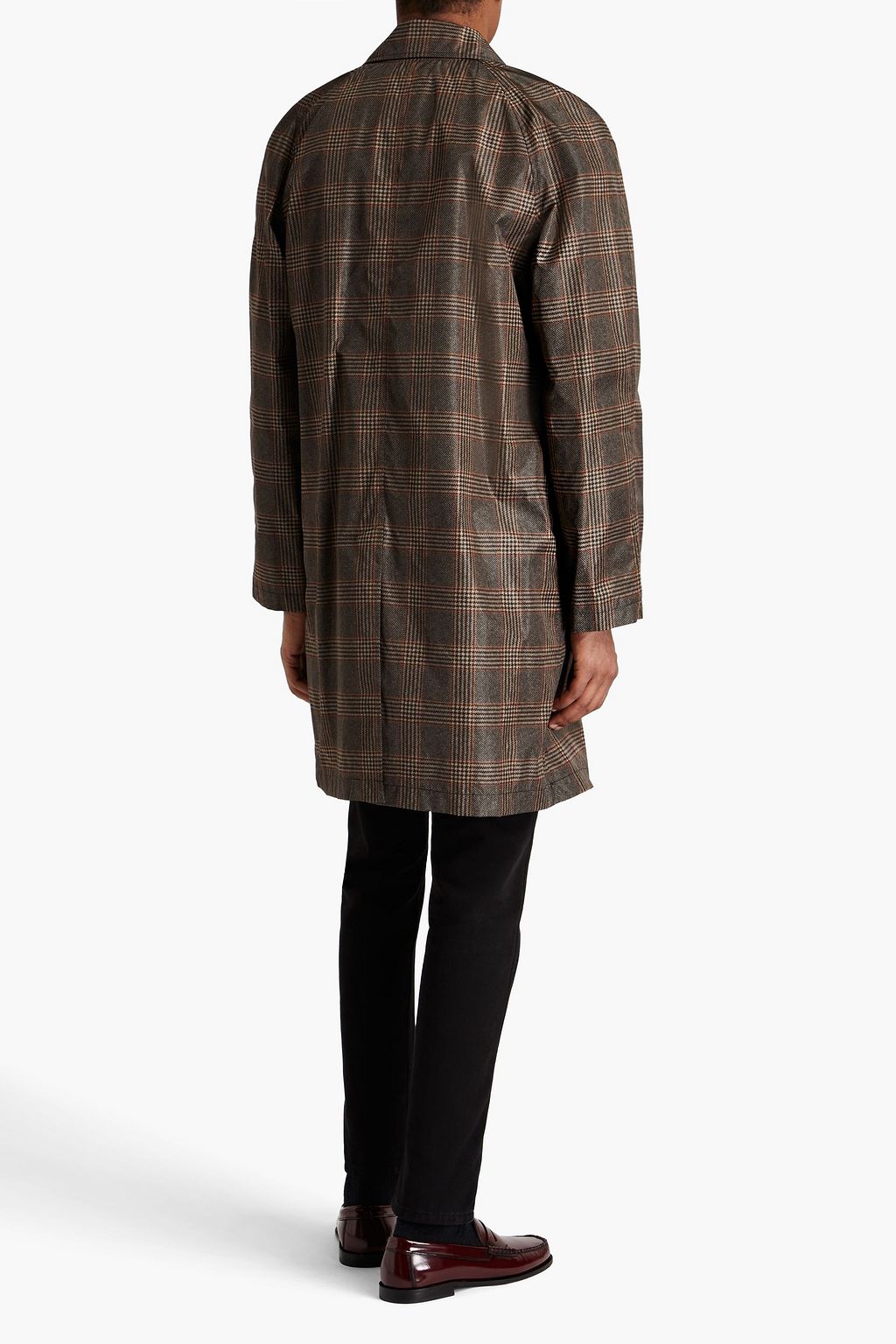 DUNHILL Checked shell coat
