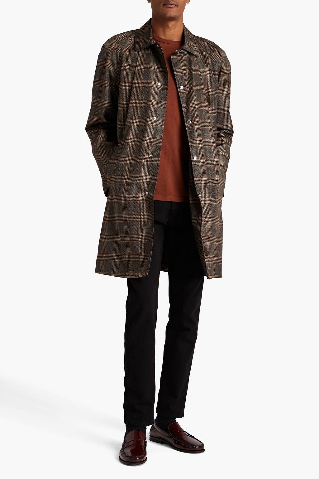 DUNHILL Checked shell coat