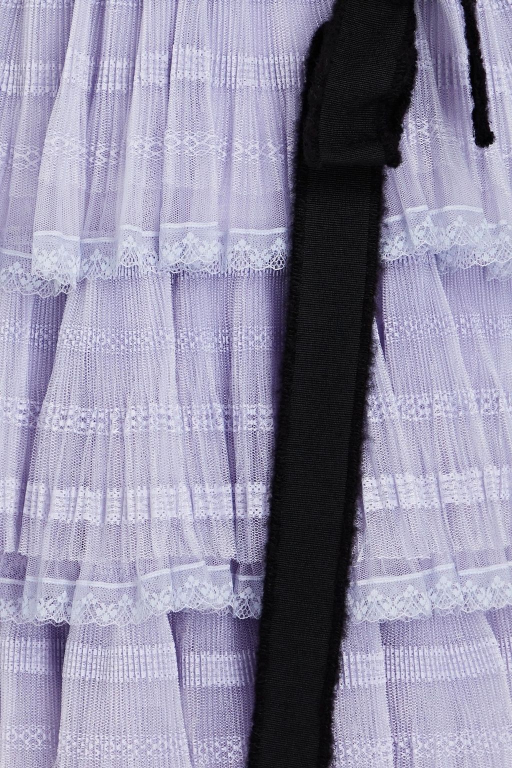REDVALENTINO فستان قصير مصنوع من قماش بوان ديسبري بطبقات متدرجة