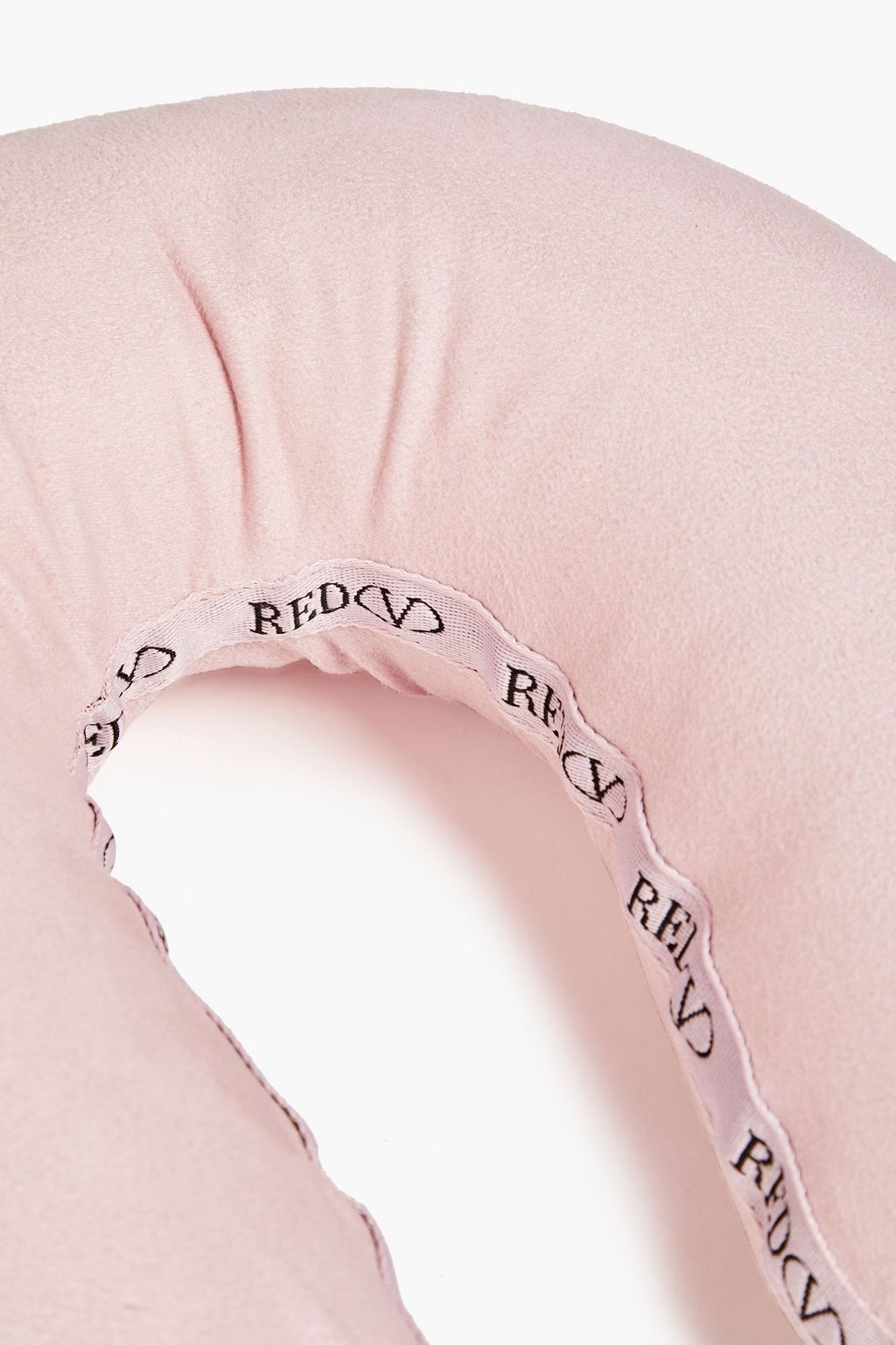 RED(V) Faux suede travel pillow