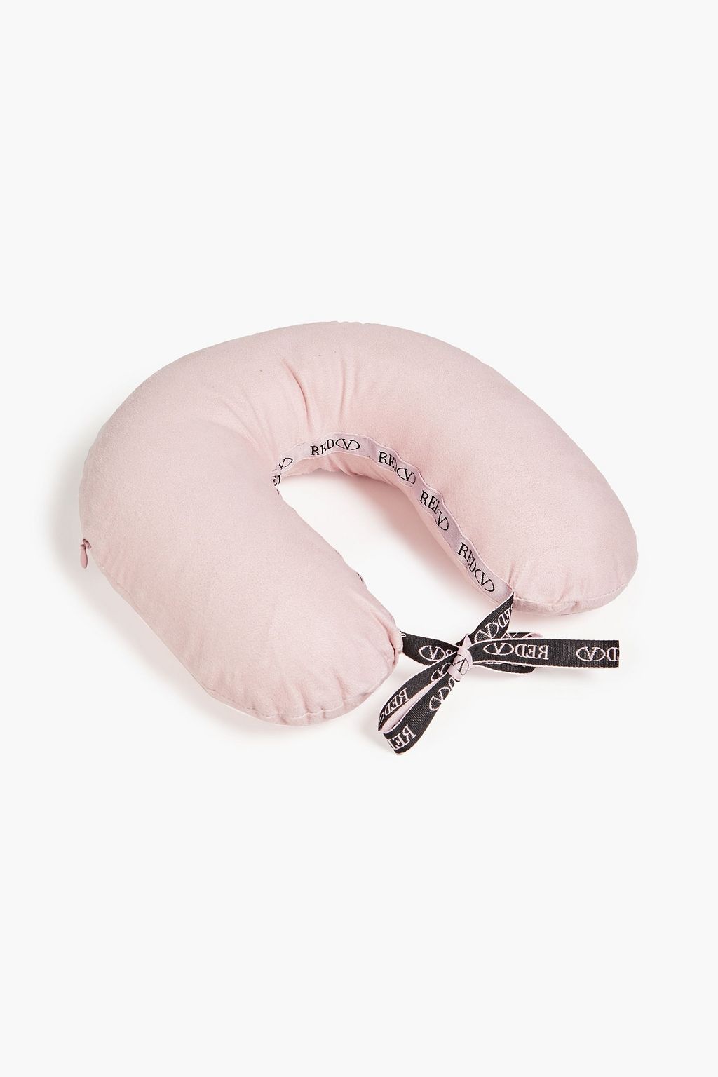 RED(V) Faux suede travel pillow