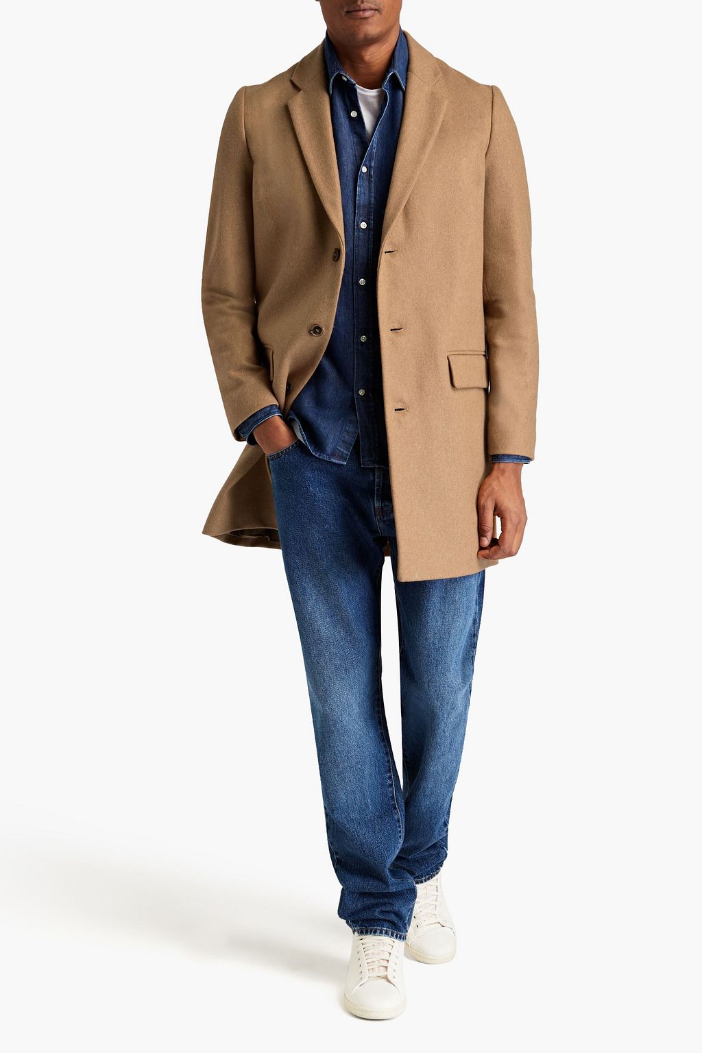 A.P.C. Wool-blend felt coat