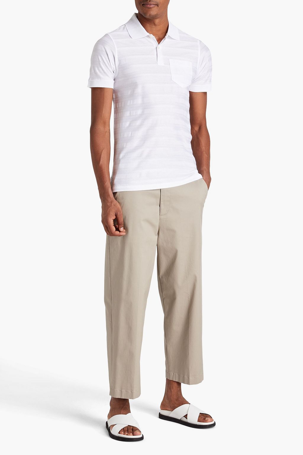 DUNHILL Cotton-jacquard polo shirt