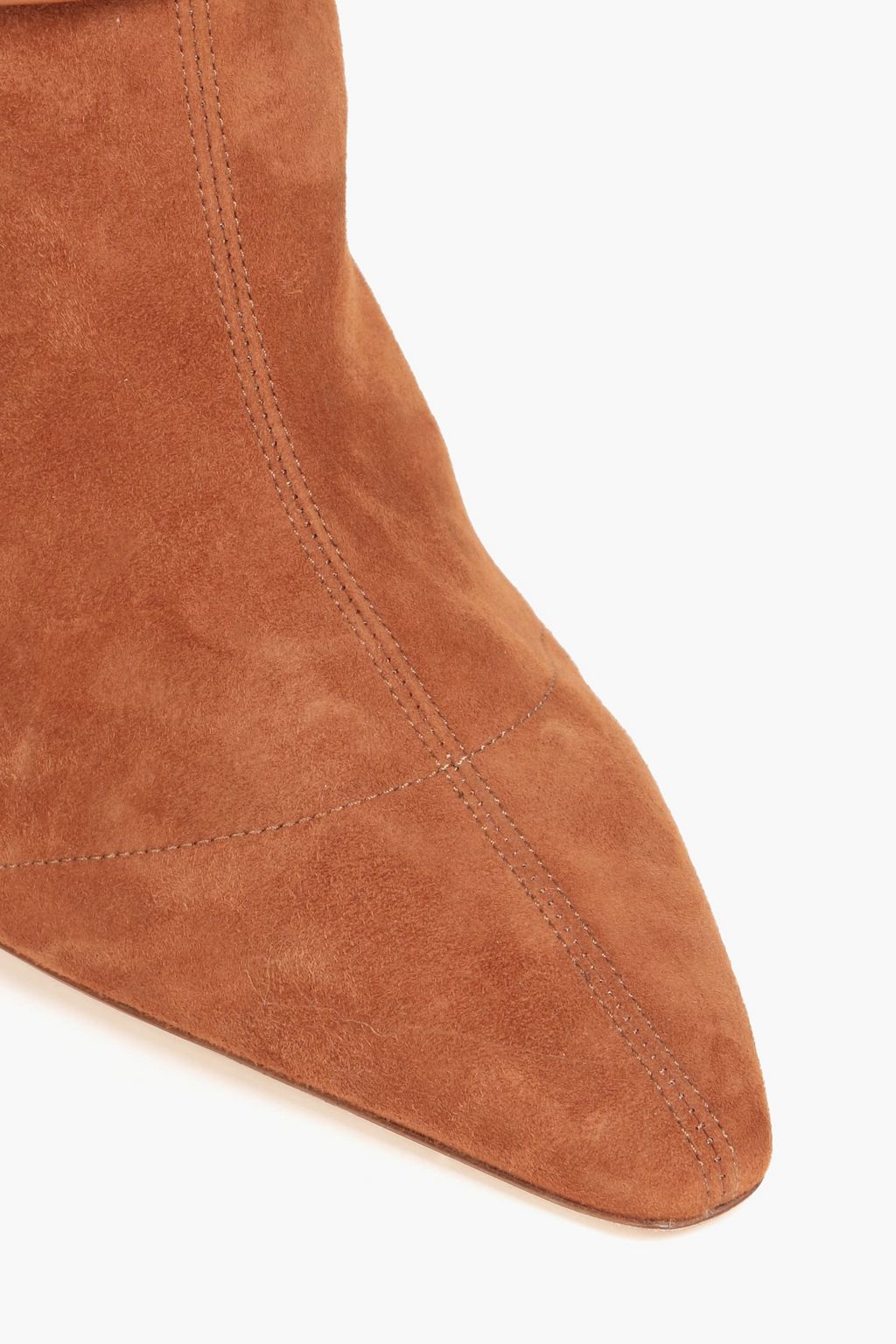 MALONE SOULIERS Oliana 95 leather-trimmed suede sock boots