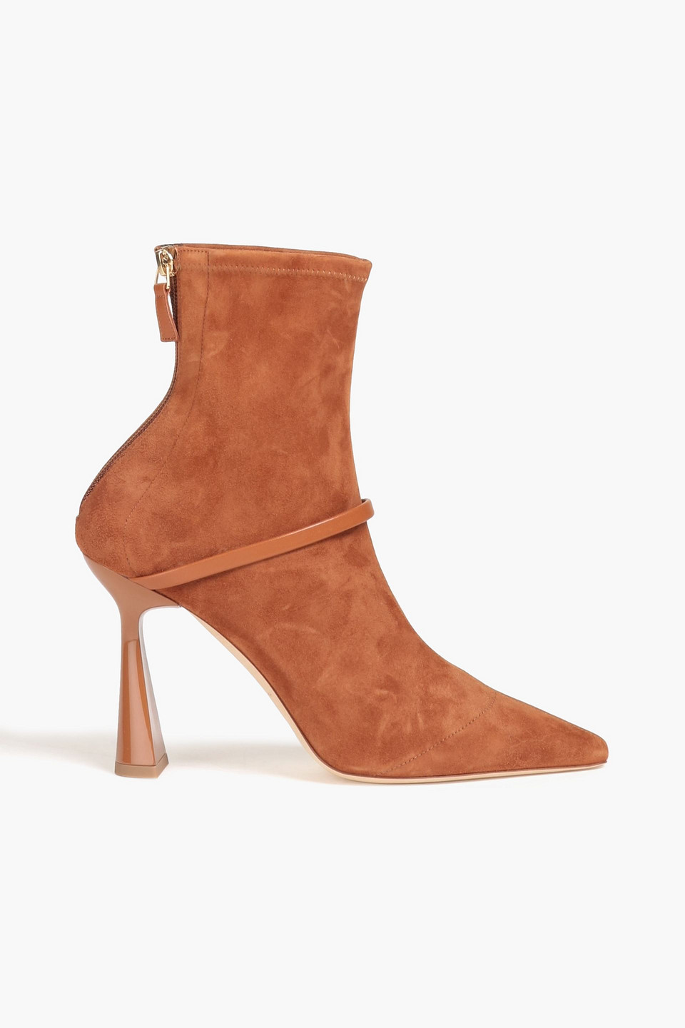 Malone Souliers - Oliana 95 leather-trimmed suede sock boots - Brown - EU 40