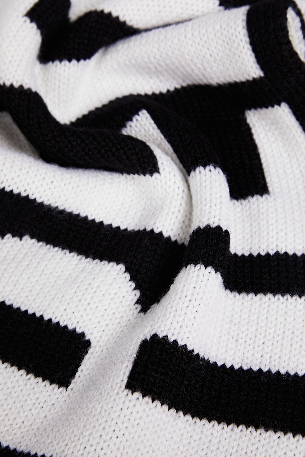 RED(V) Jacquard-knit wool scarf