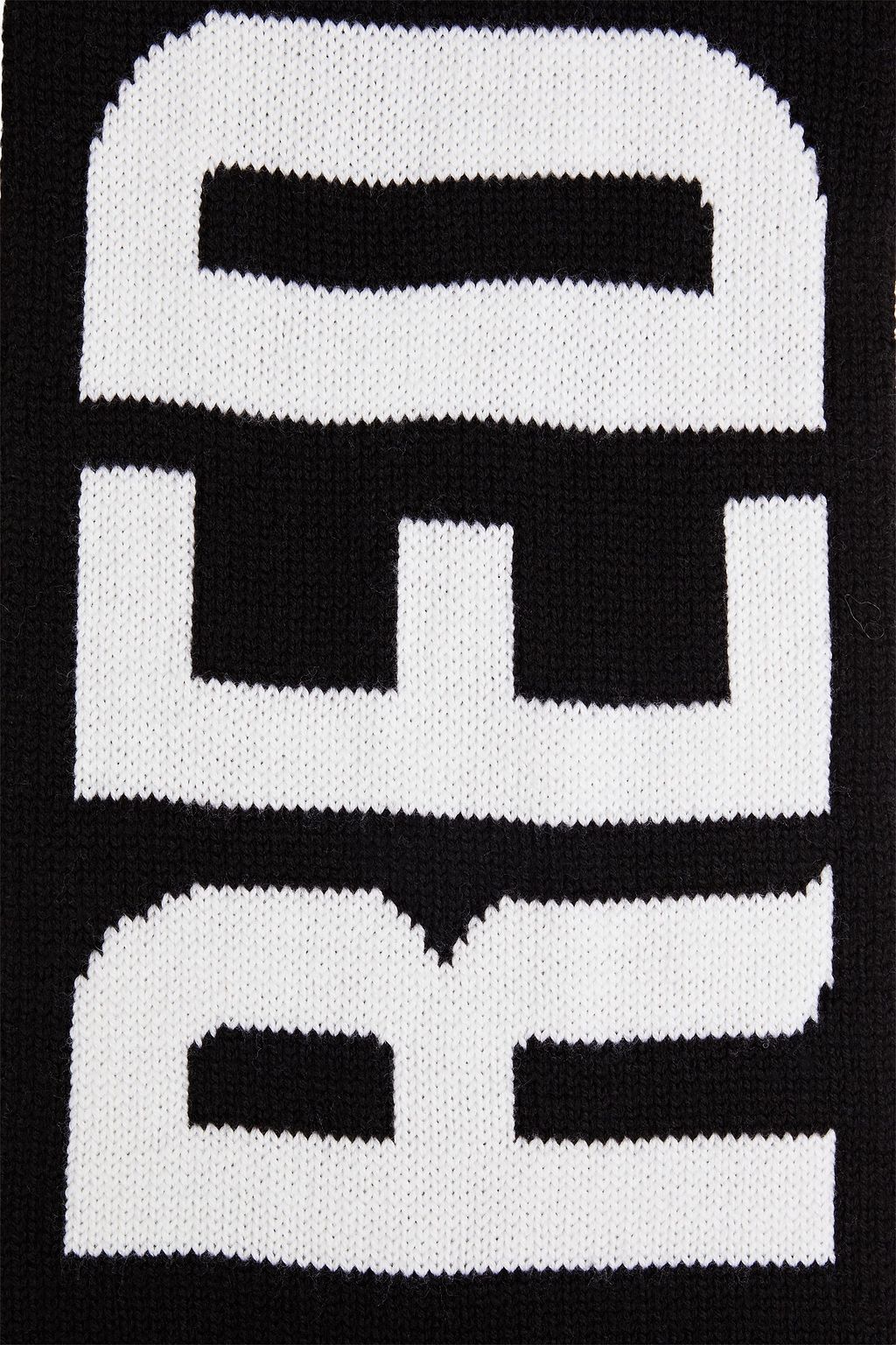 RED(V) Jacquard-knit wool scarf