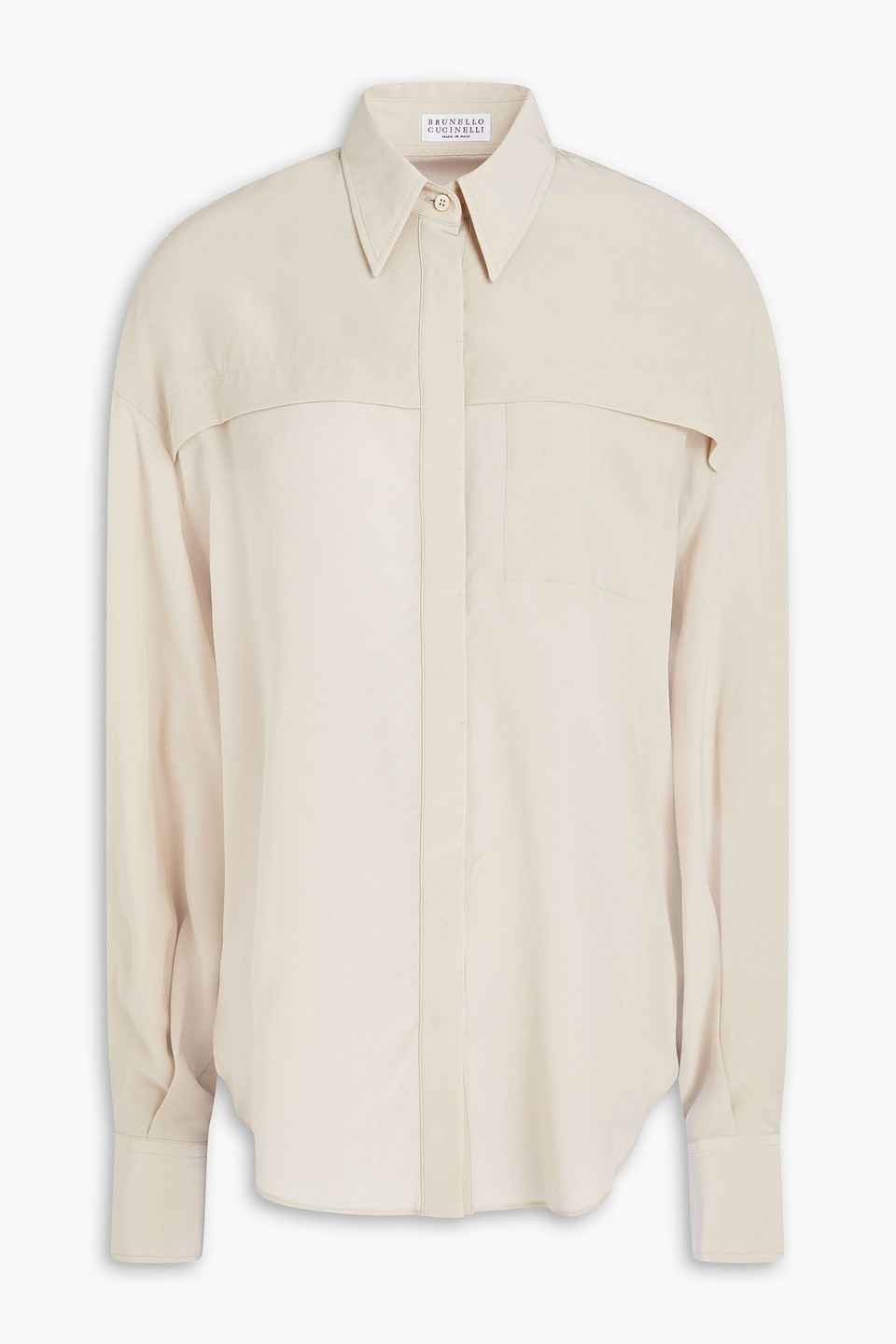 Brunello Cucinelli - Pleated silk shirt