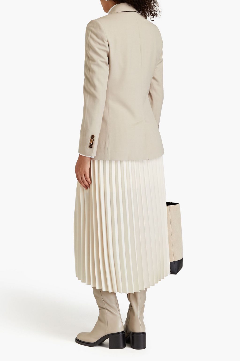 BRUNELLO CUCINELLI Wool-blend twill blazer