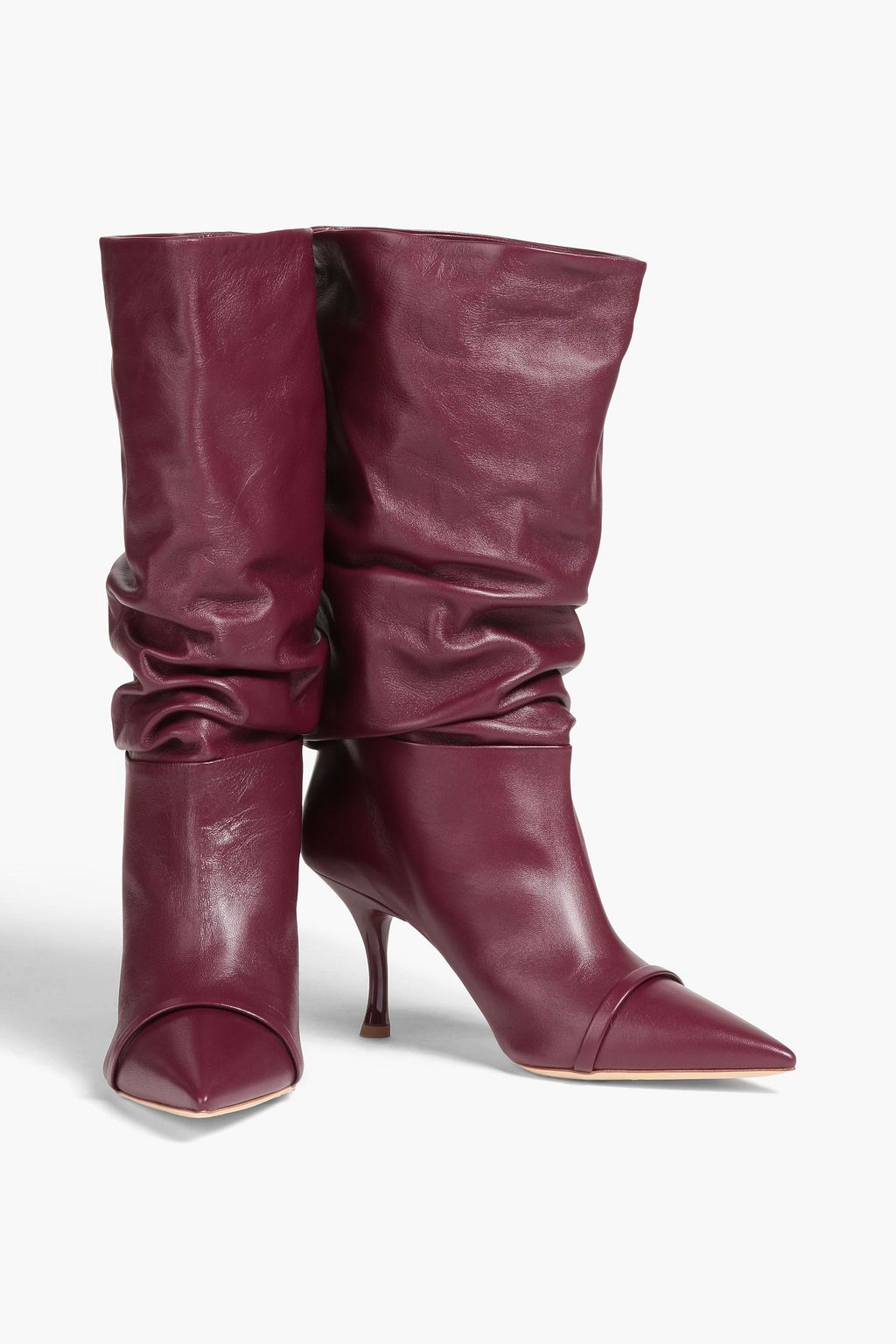 MALONE SOULIERS 아일리 개더 디테일 가죽 부츠