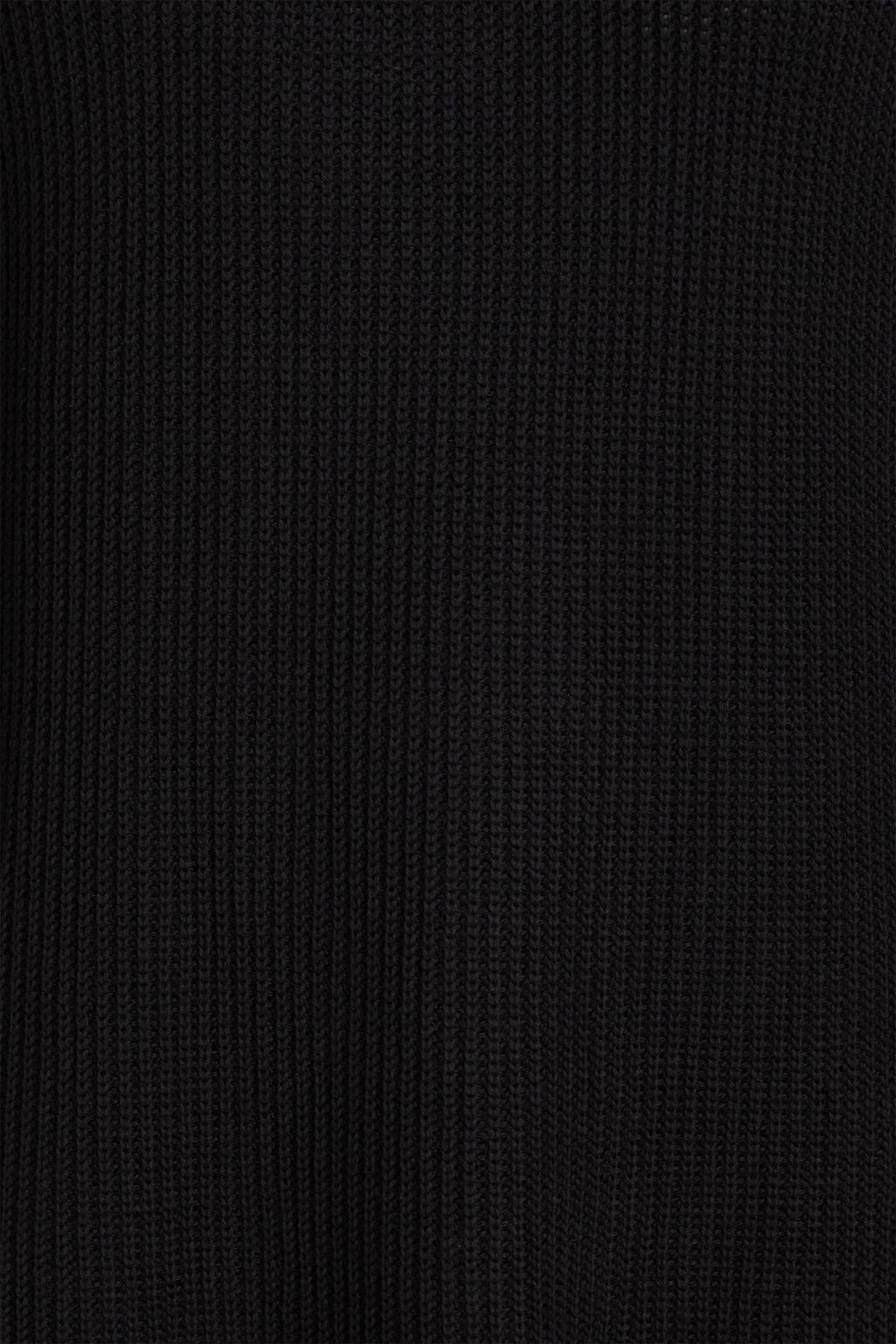 REDVALENTINO Point d'esprit-trimmed wool mini dress