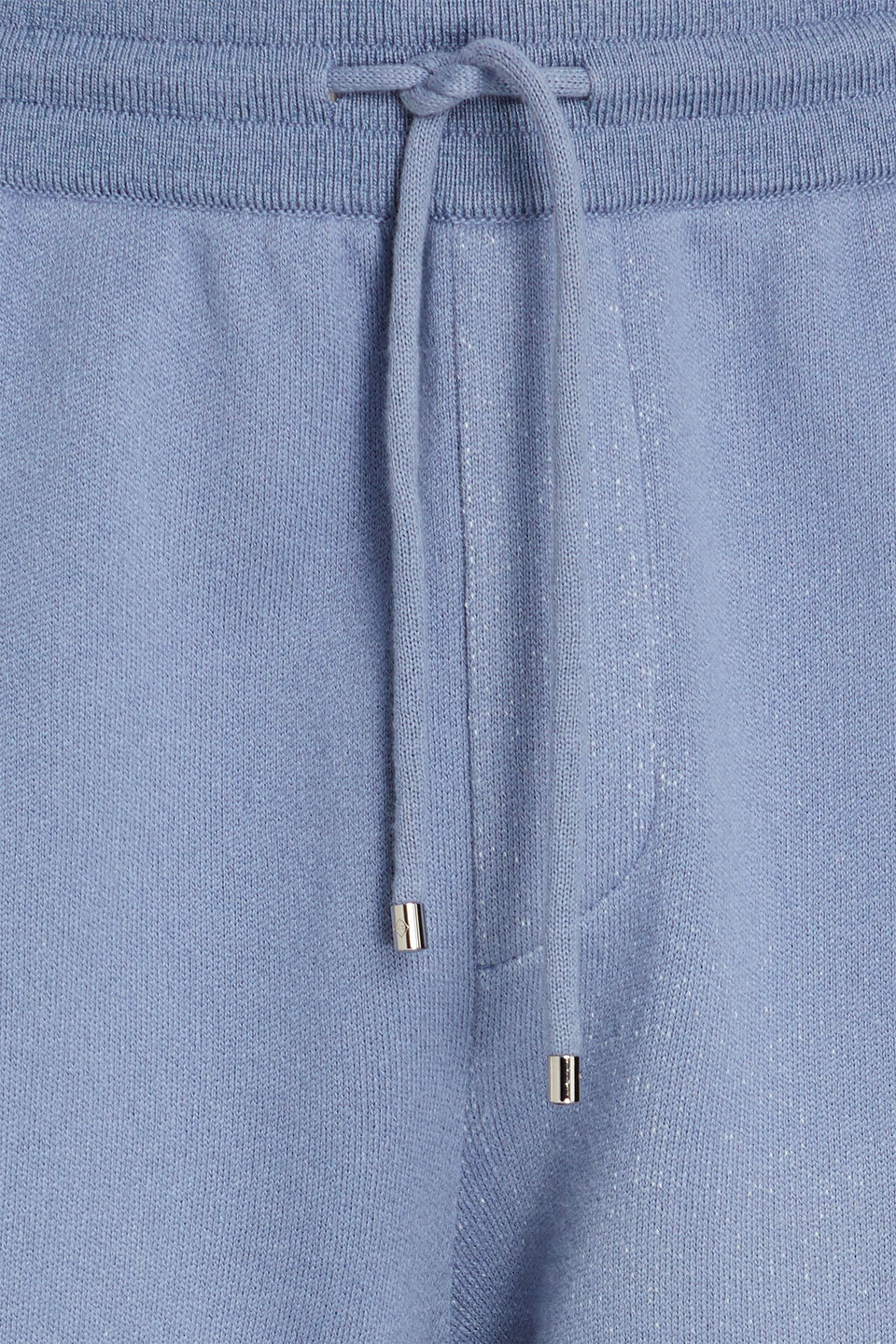 Shop Dunhill Cotton And Cashmere-blend Drawstring Sweatpants In Light Blue