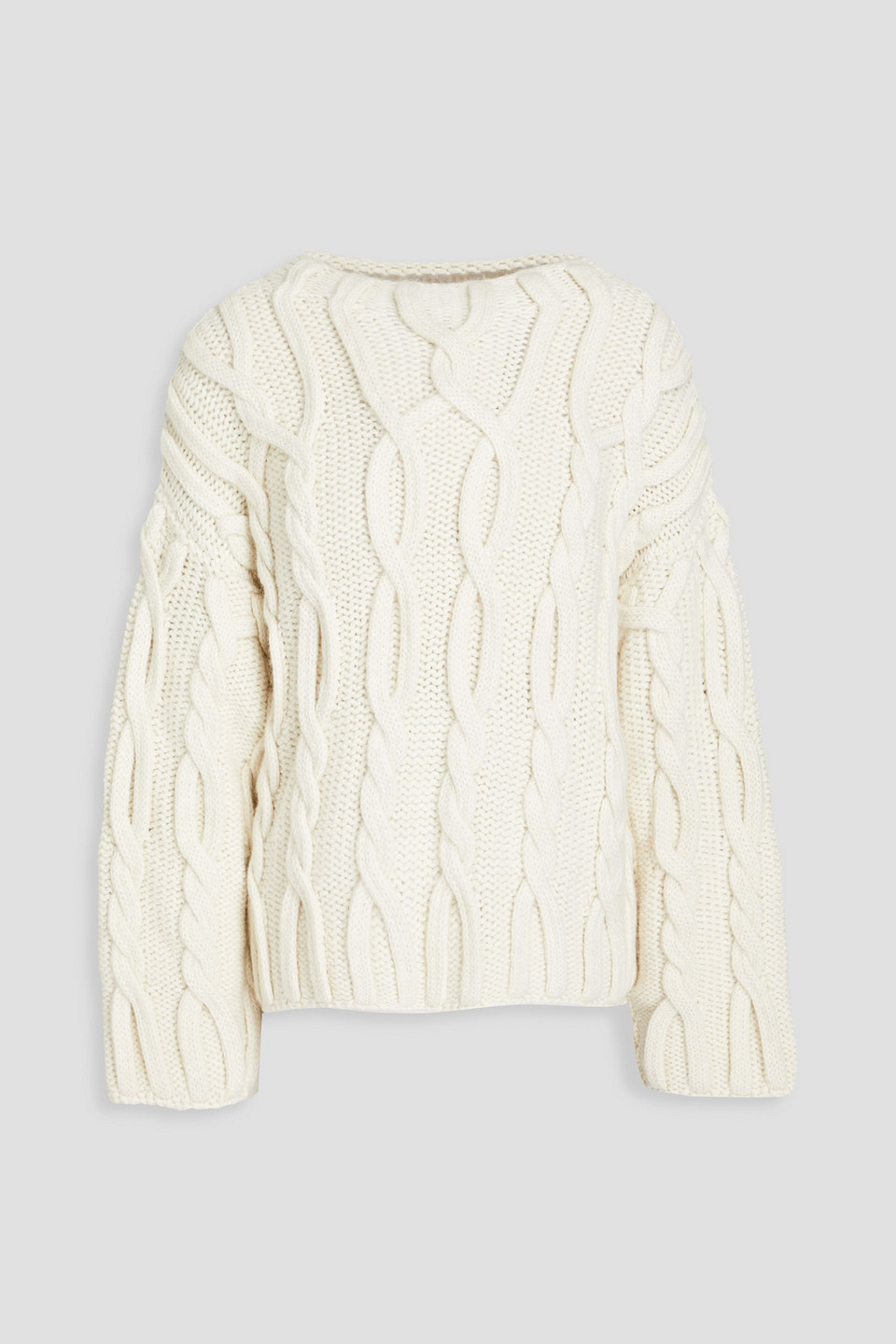 FRAME - Cable-knit turtleneck sweater - White - M/L