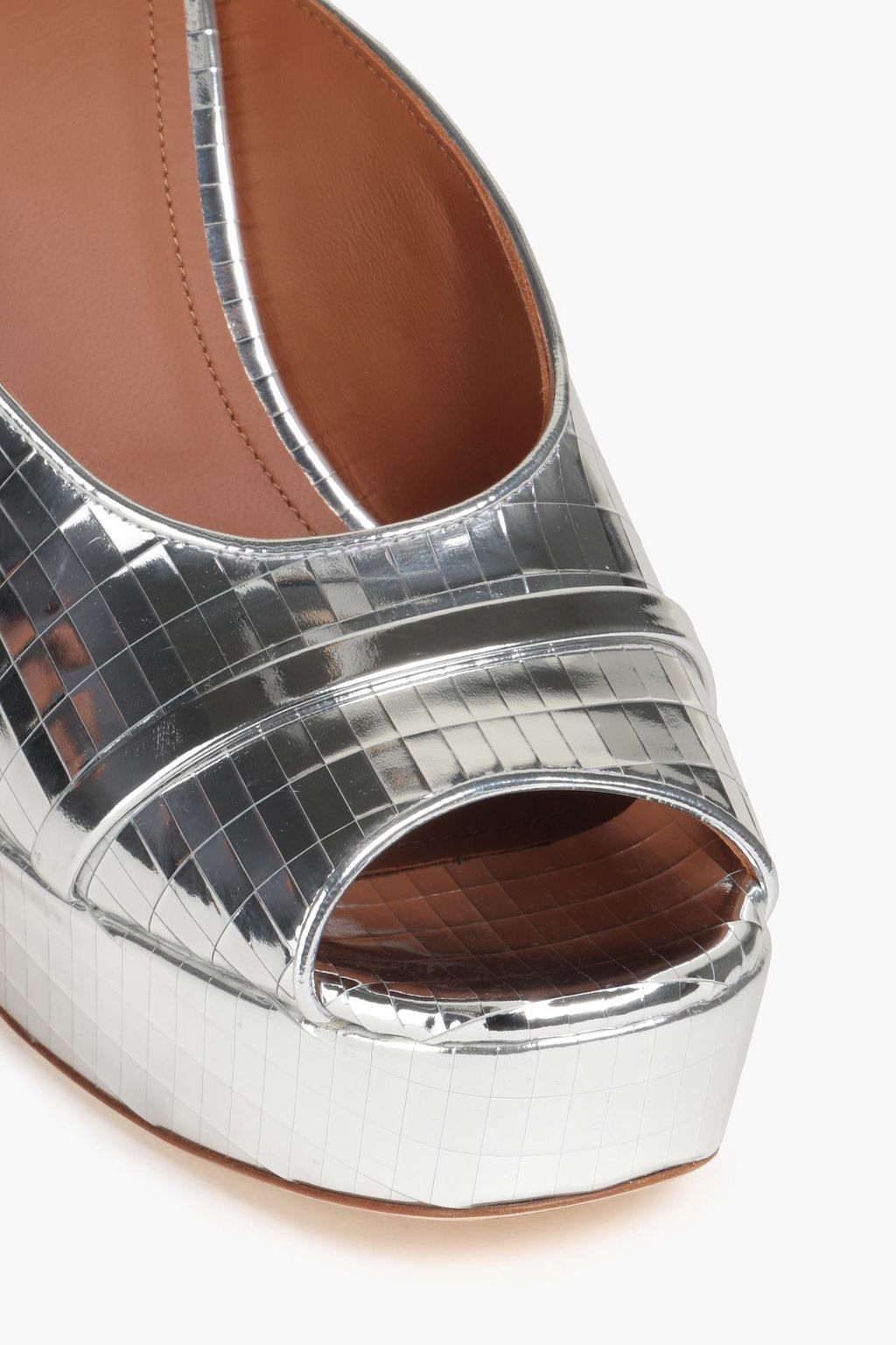 MALONE SOULIERS 야스민 125 미러 가공 가죽 뮬
