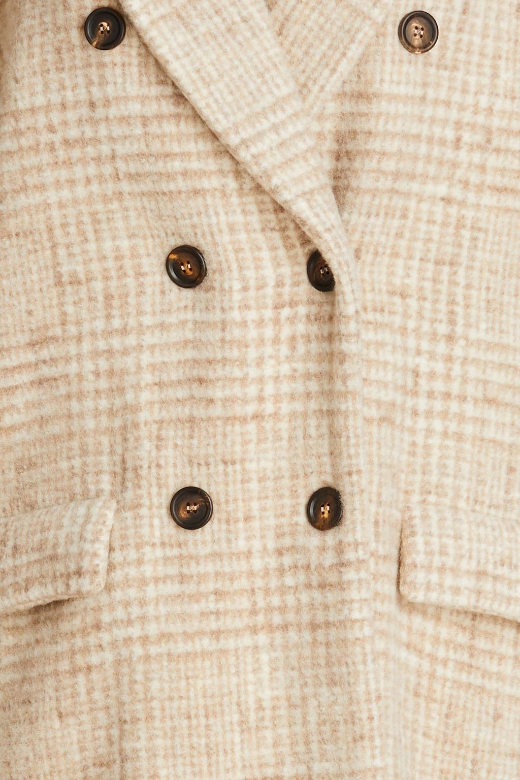 BRUNELLO CUCINELLI Double-breasted Prince of Wales checked alpaca-blend coat