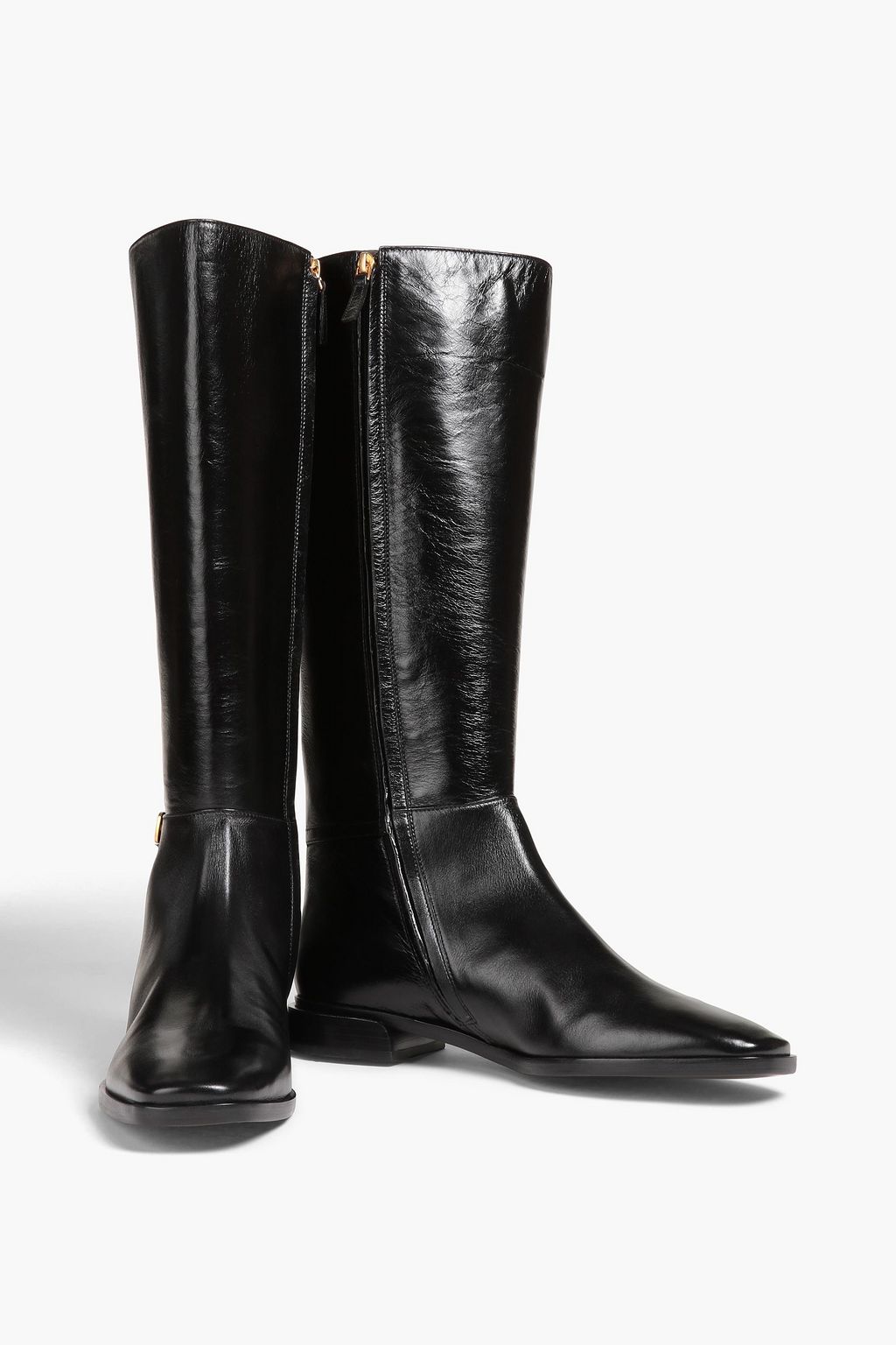 TORY BURCH 버클 디테일 가죽 부츠