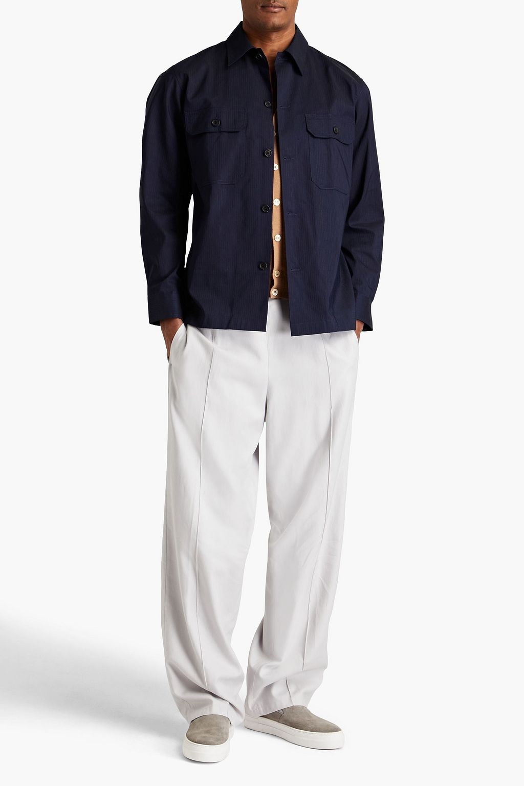 DUNHILL Cotton-blend ripstop shirt