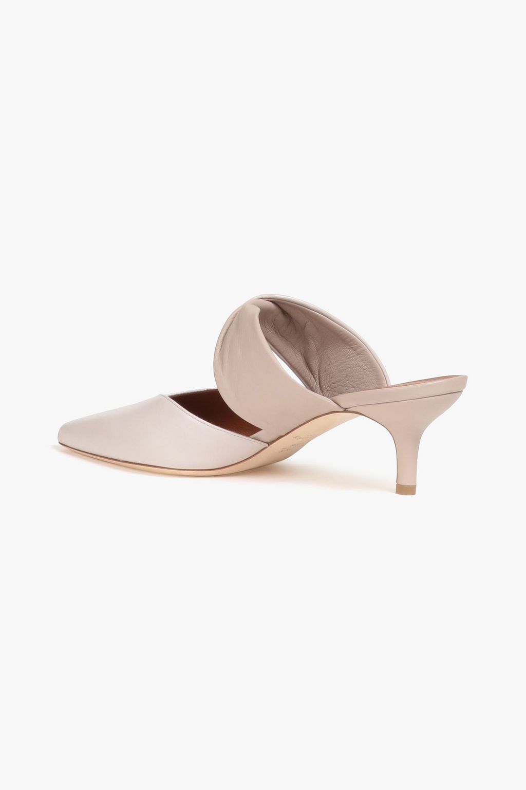 MALONE SOULIERS 메이지 트위스트 45 스무스 & 크로커다일 이펙트 가죽 뮬