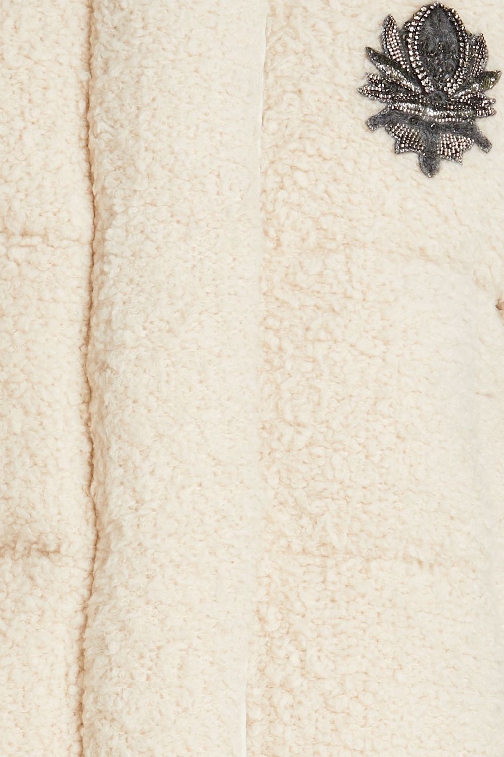 BRUNELLO CUCINELLI カシミヤ混ブークレ ダウンジャケット キルティング