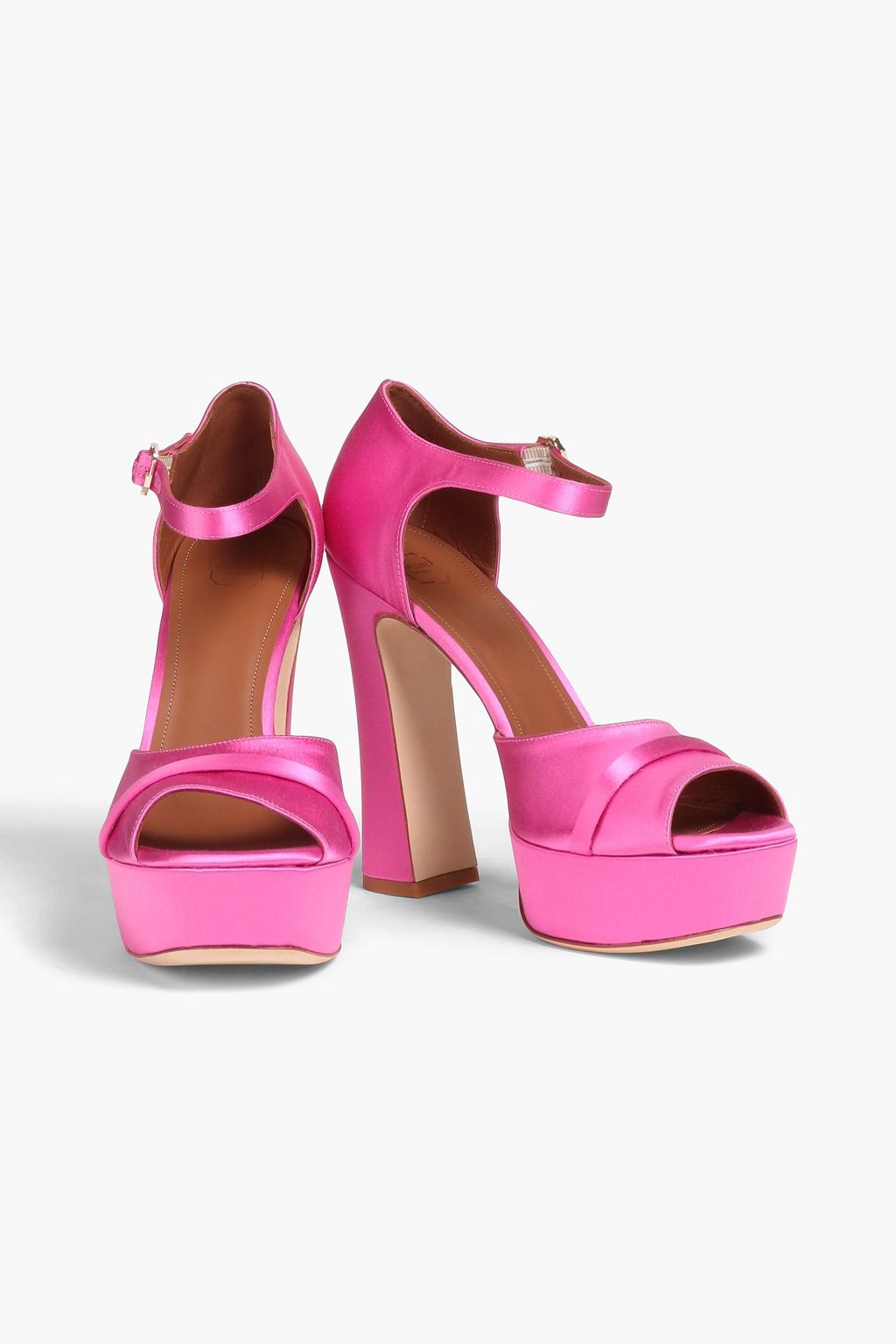 MALONE SOULIERS صندل «يوري» بنعل سميك مصنوع من الساتان