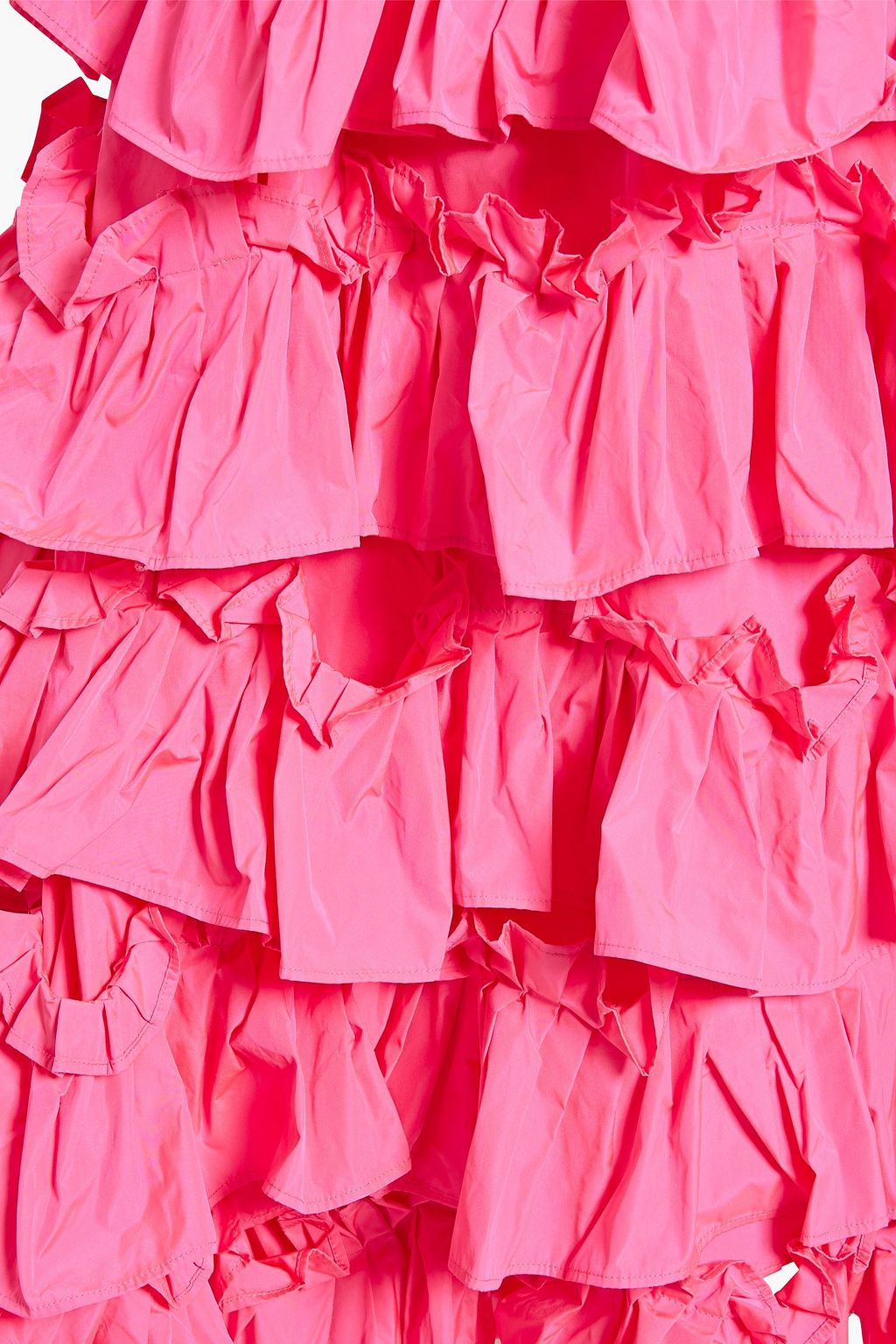 REDVALENTINO Ruffled taffeta midi skirt