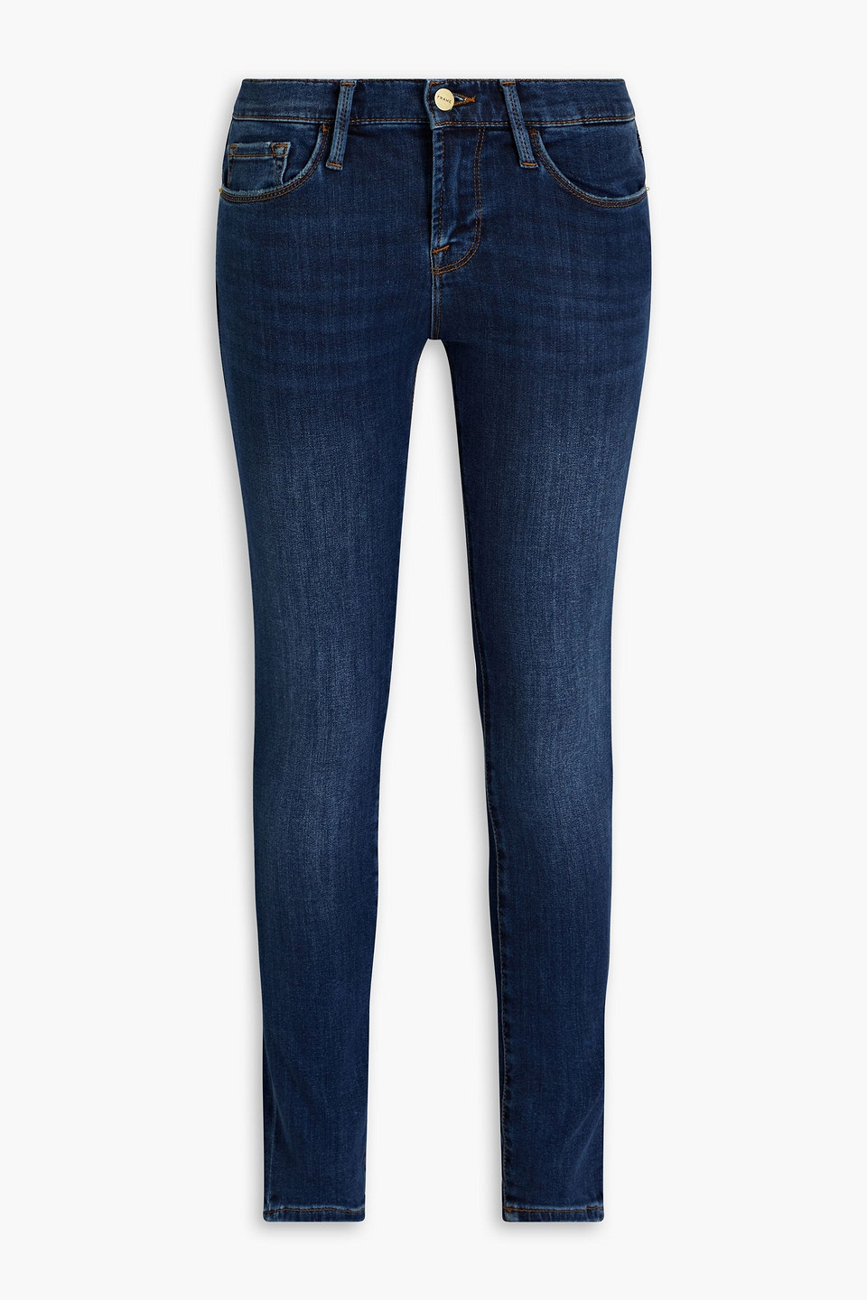 Frame Le Skinny Low-rise Skinny Jeans In Blue