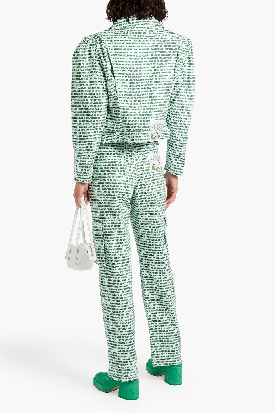 Shrimps Anette Graphic Printed Trousers In Green