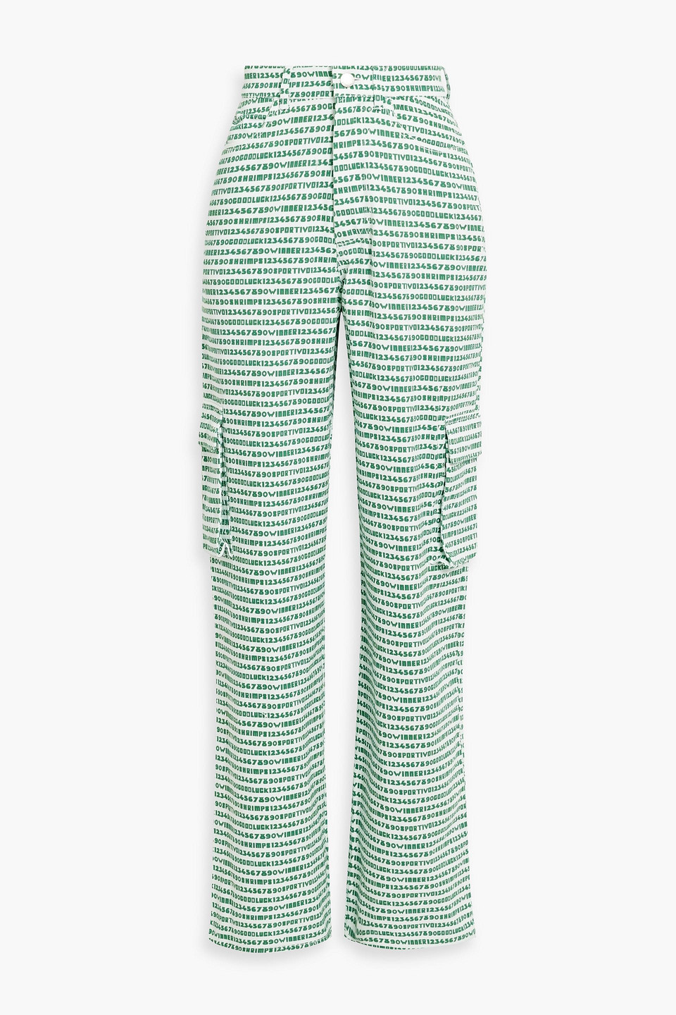 Annette printed cotton-twill straight-leg pants