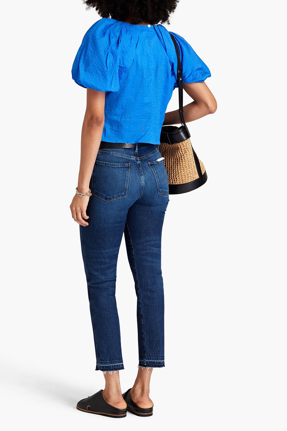 FRAME LE SYLVIE CROPPED HIGH-RISE STRAIGHT-LEG JEANS 