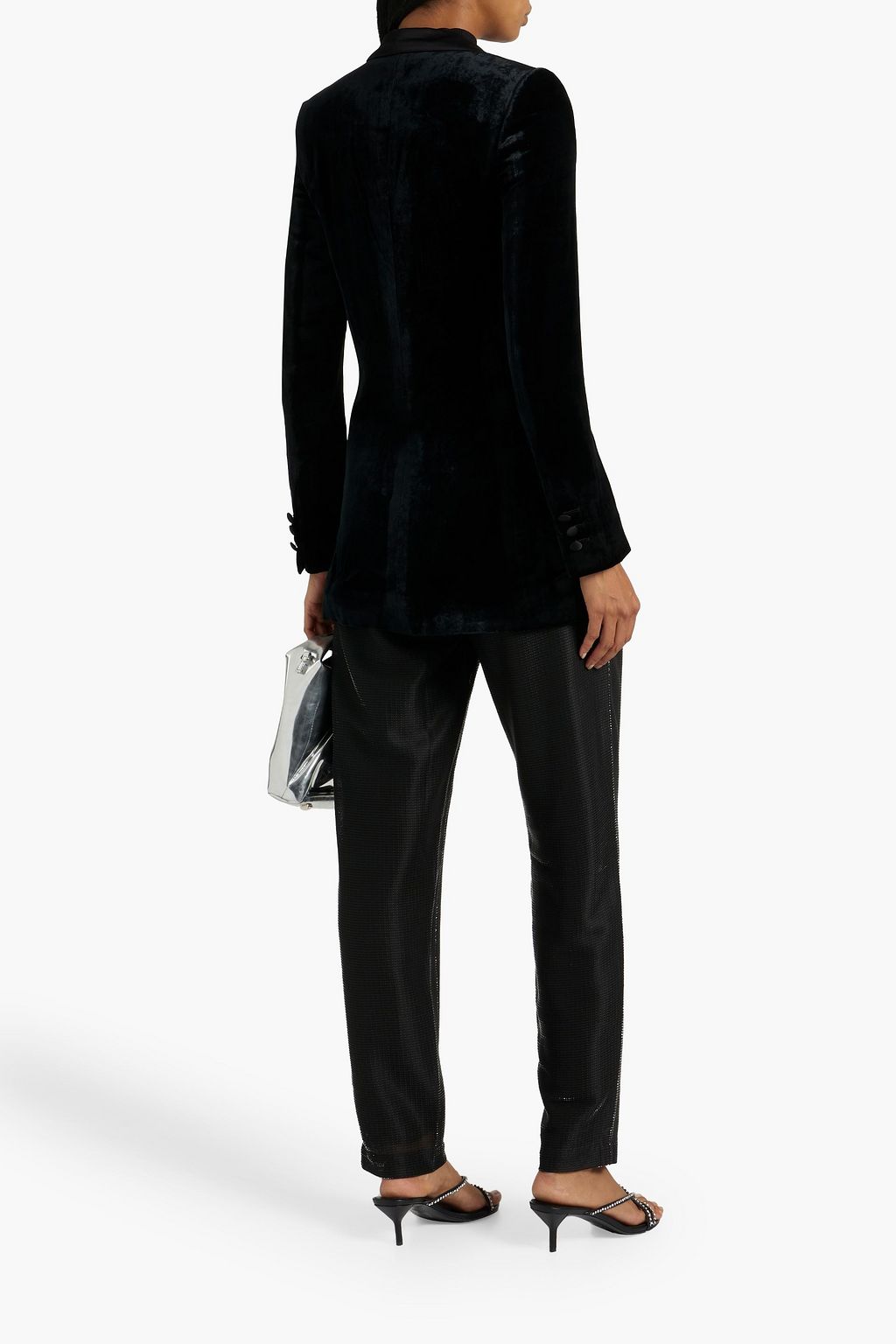 REDVALENTINO Satin-trimmed velvet blazer