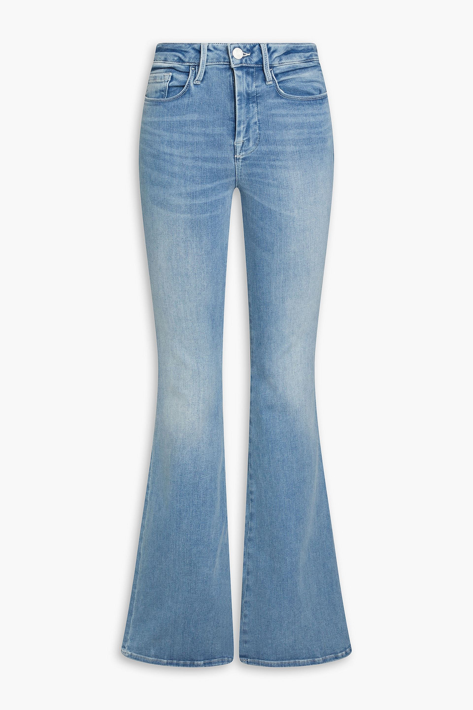 Frame Le Pixie Crop Mini Bornstein Bootcut Jean In Light Blue