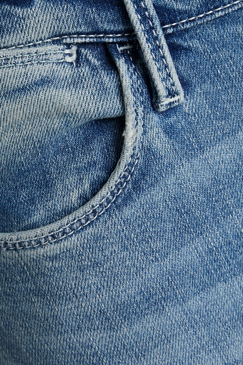 FRAME LE HIGH STRAIGHT CROPPED MID-RISE STRAIGHT-LEG JEANS 