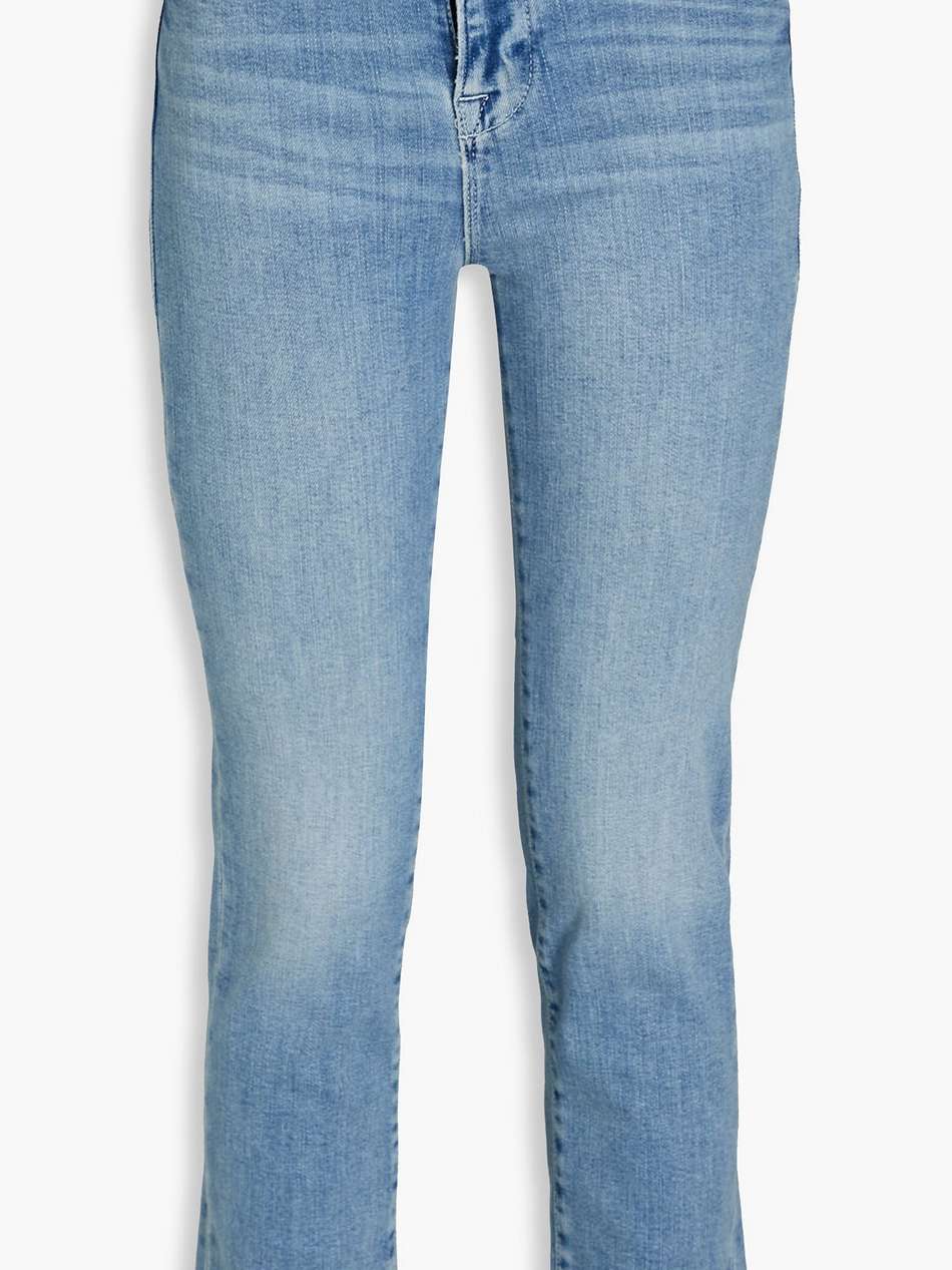 le high straight cropped mid-rise straight-leg jeans