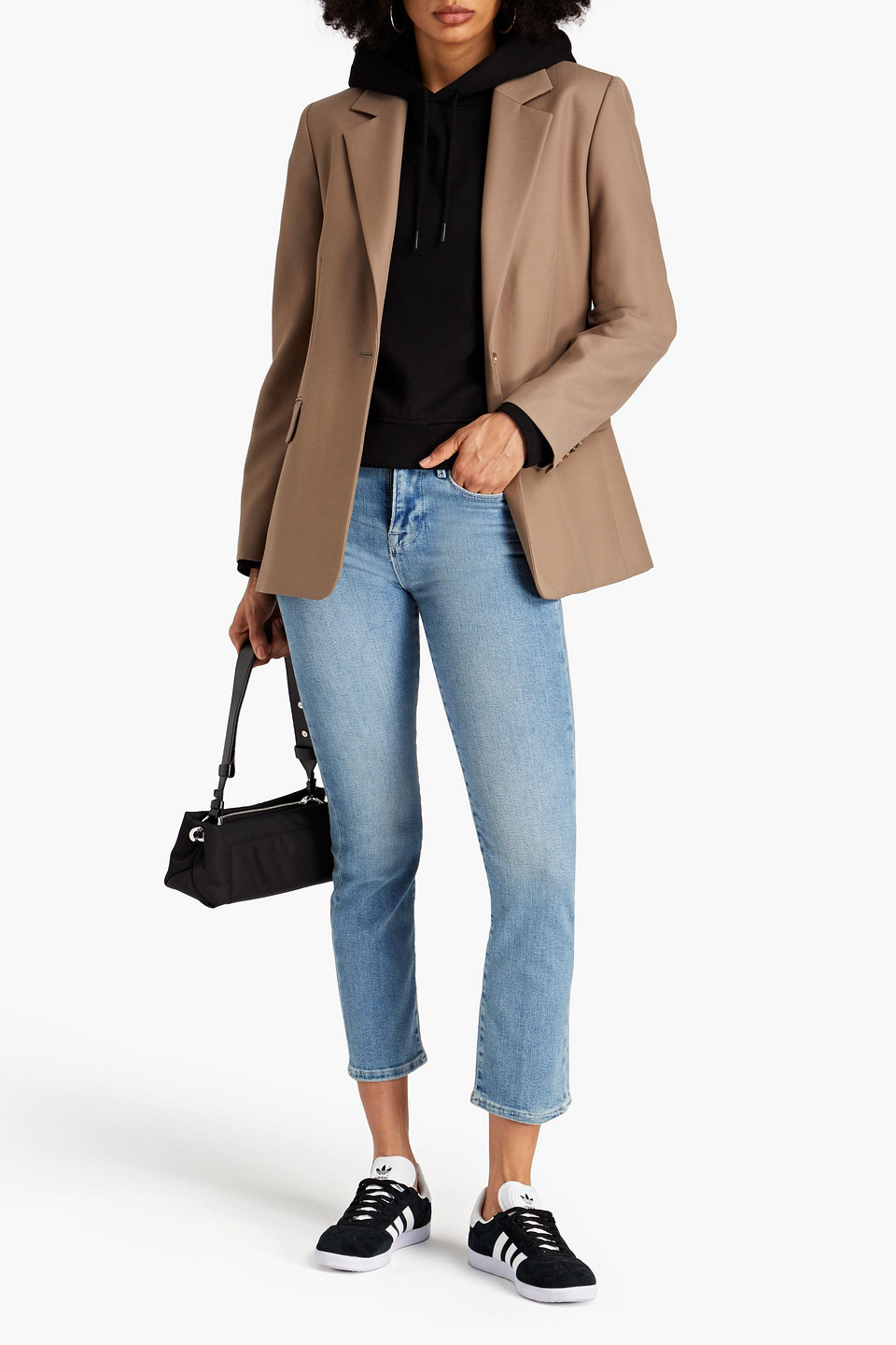 FRAME LE HIGH STRAIGHT CROPPED MID-RISE STRAIGHT-LEG JEANS 