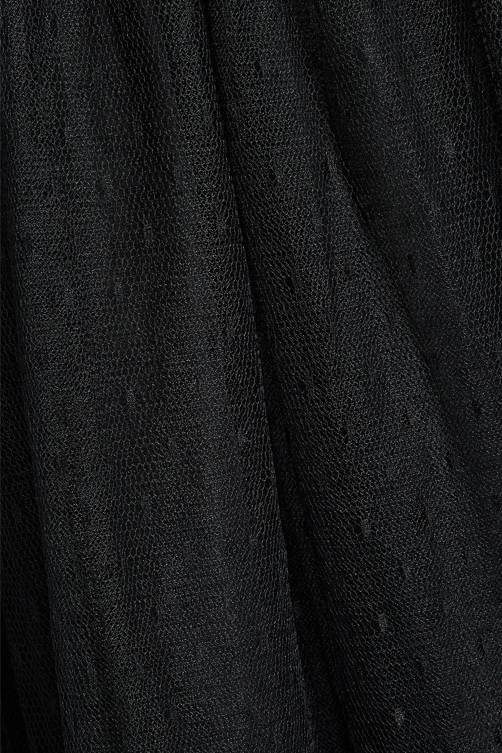 REDVALENTINO Pleated point d'esprit midi skirt