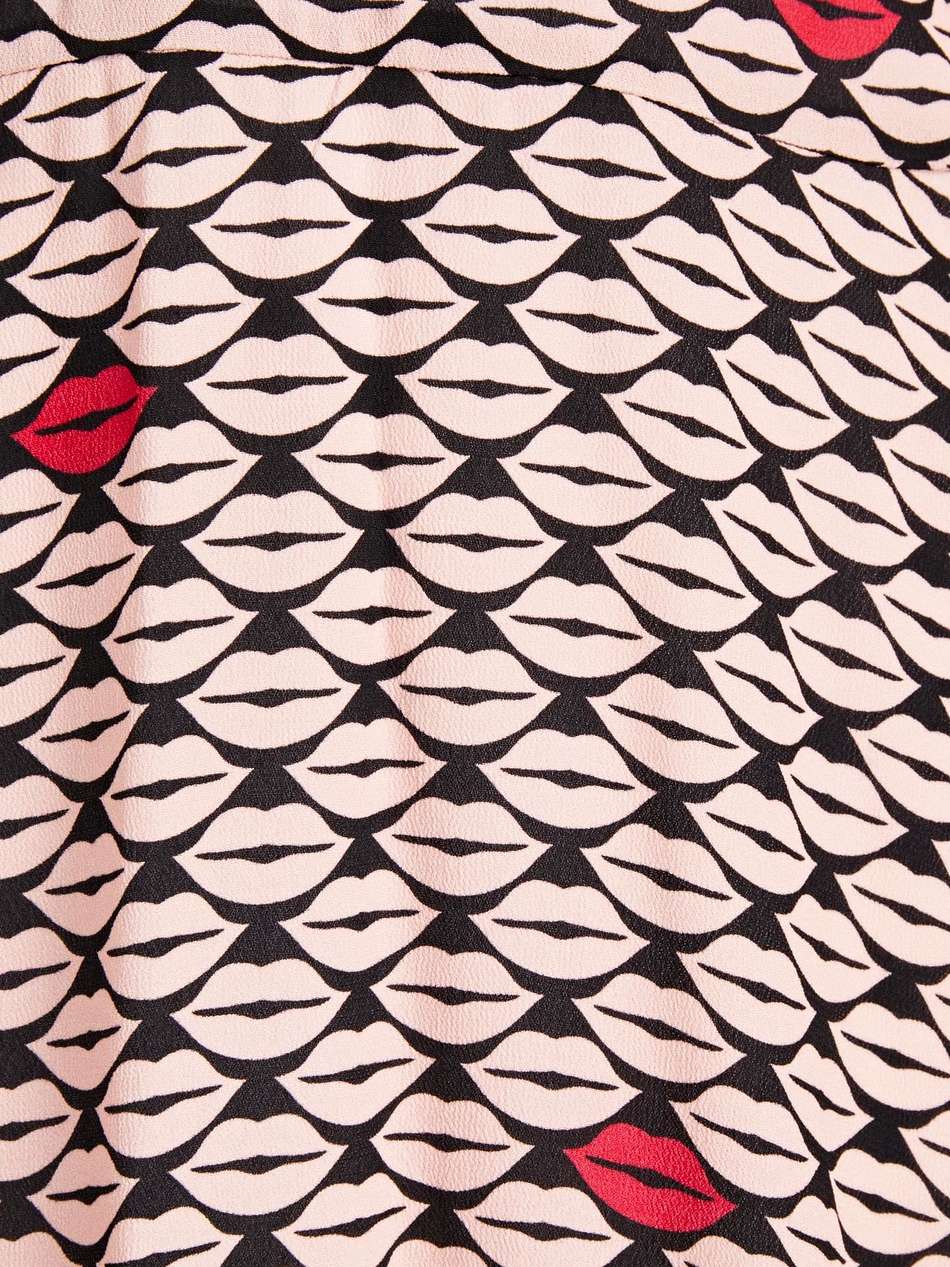 printed crepe dress
