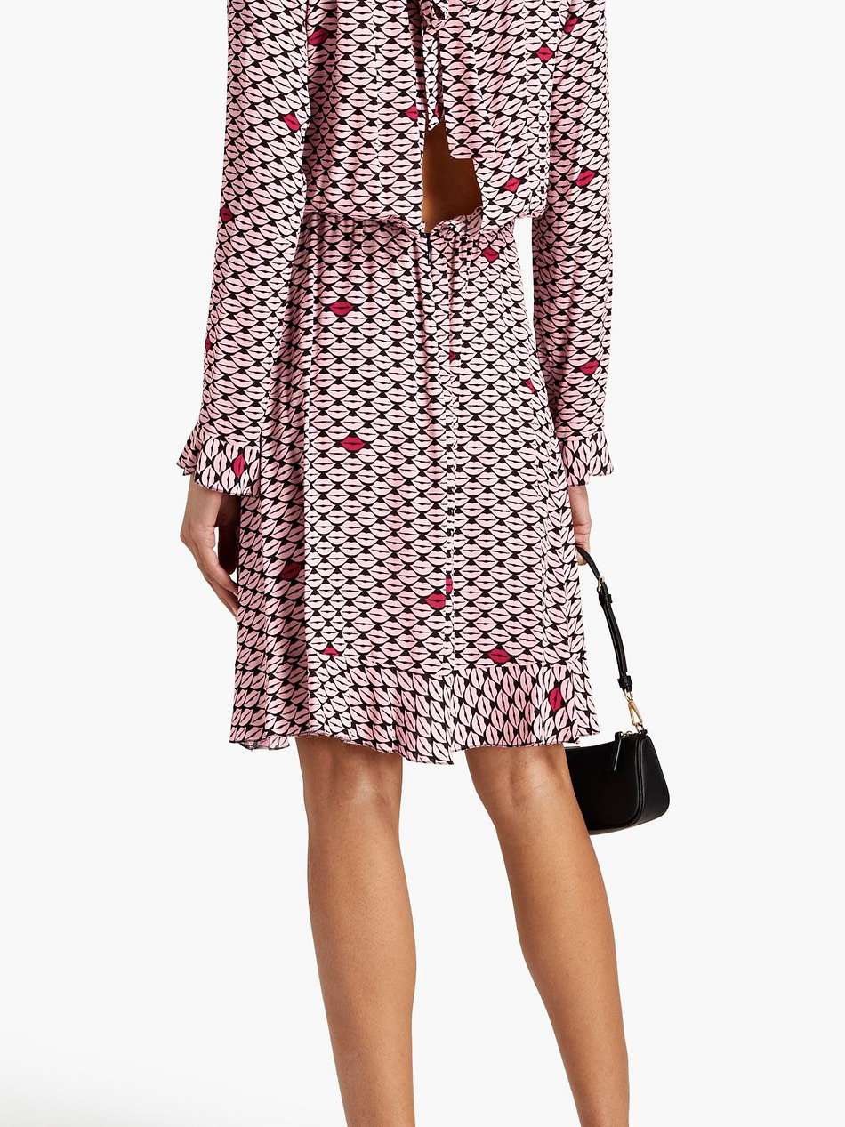 printed crepe dress