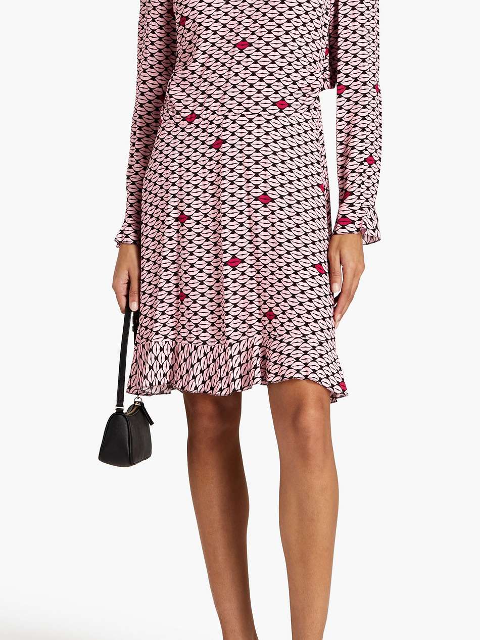 printed crepe dress