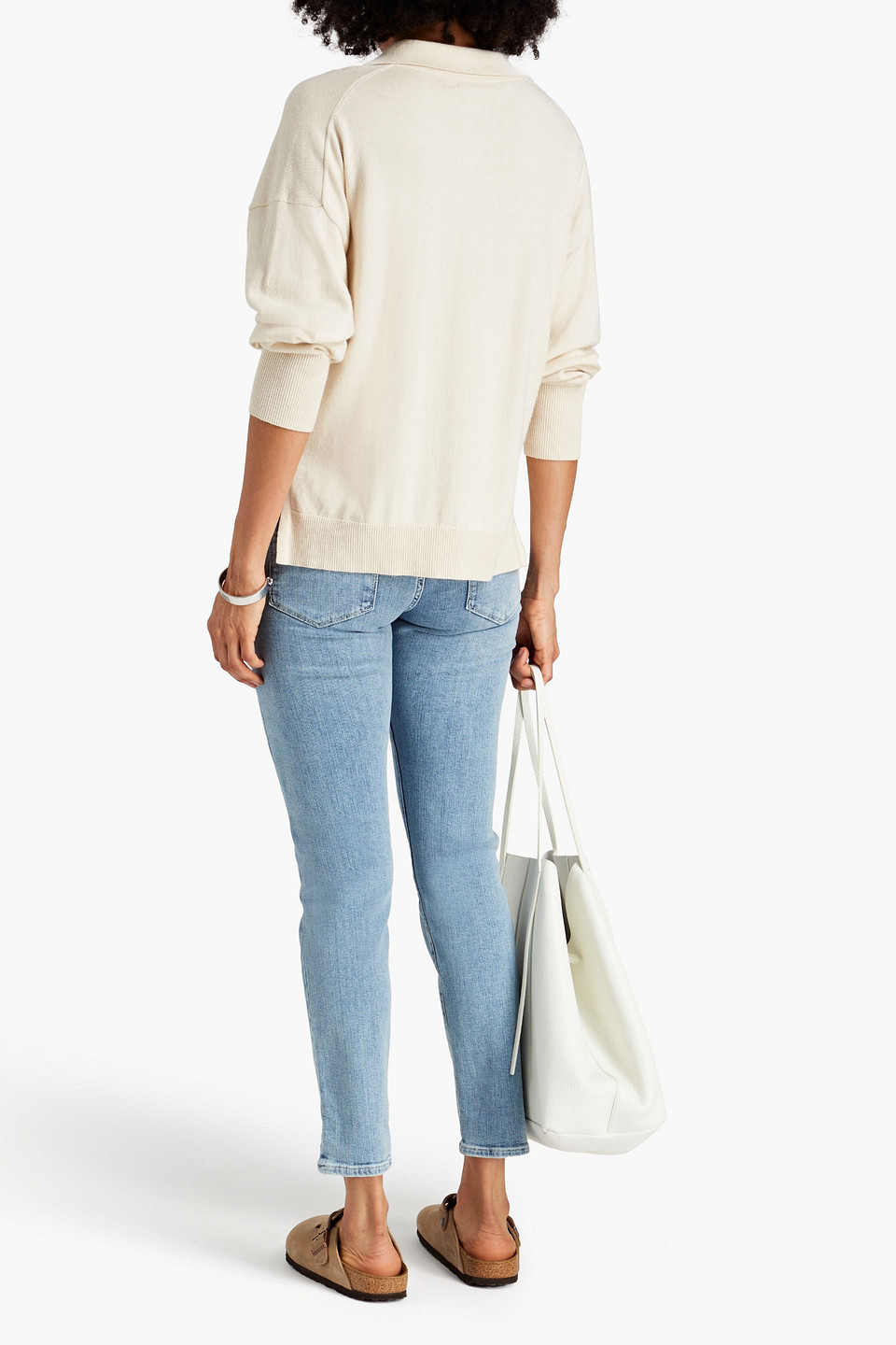 Shop Frame Le Garcon Cropped Slim Boyfriend Jeans In Light Denim