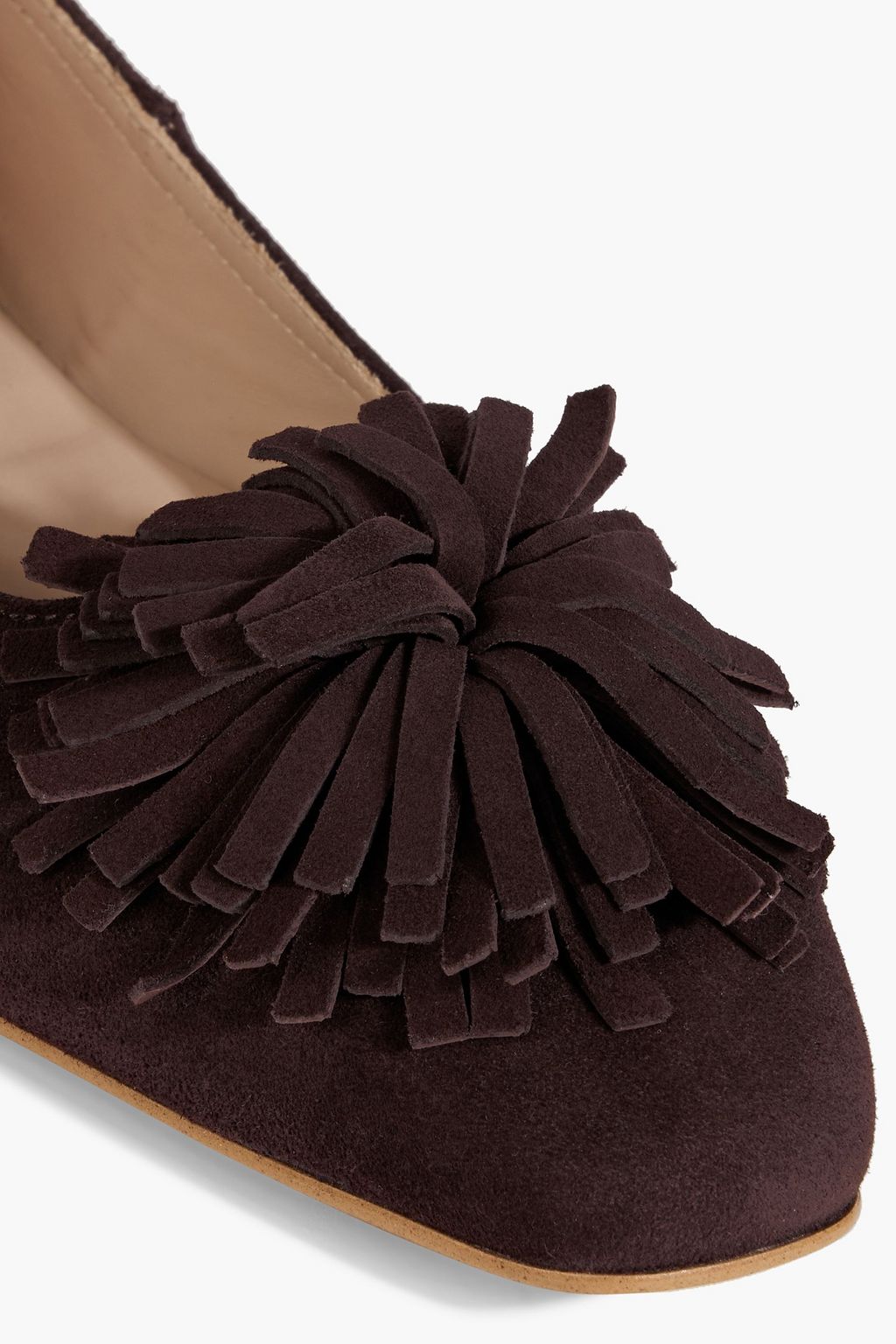 IRIS & INK Julie embellished suede ballet flats