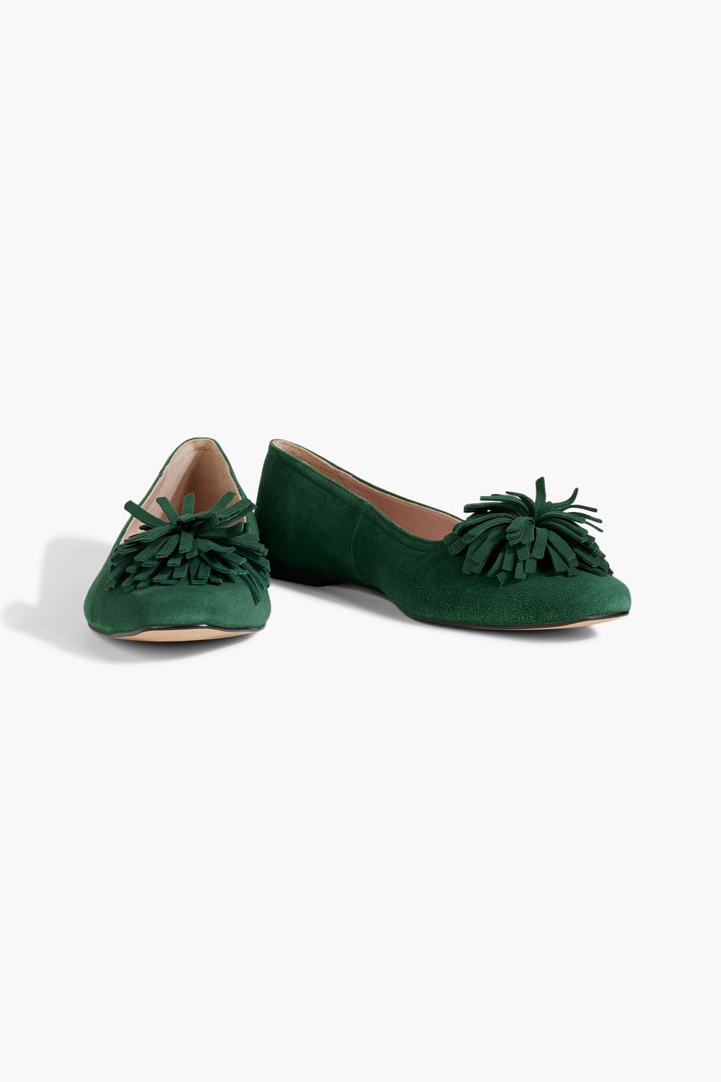 IRIS & INK Julie embellished suede ballet flats