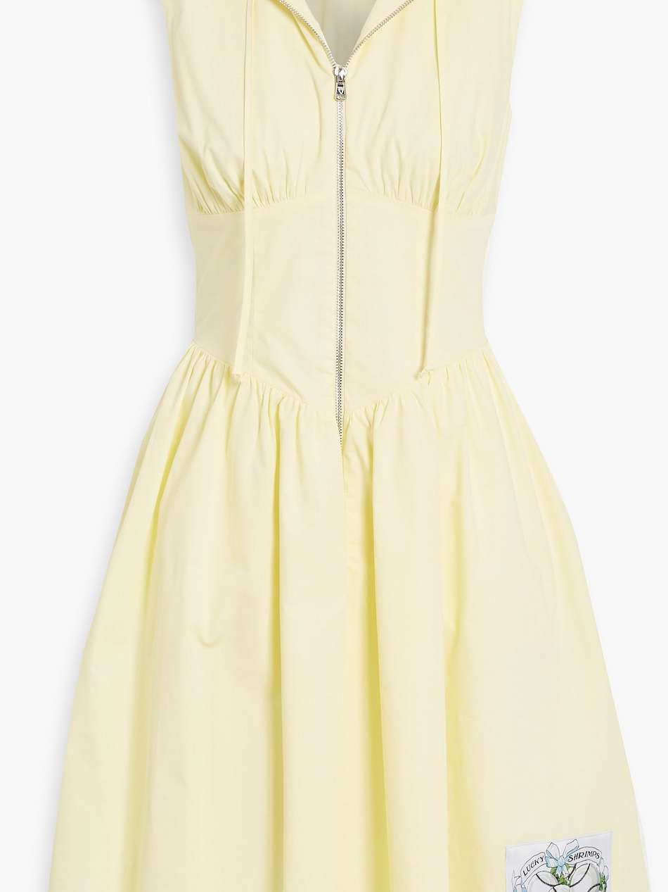 gabriella cotton-poplin hooded dress
