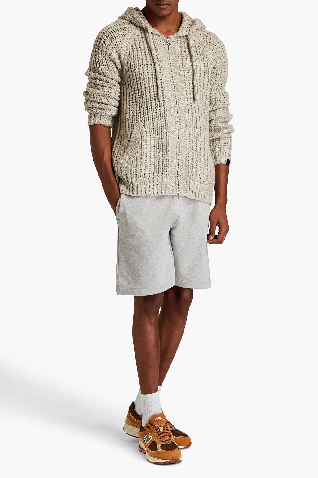 A.P.C. Coed printed cotton-jersey drawstring shorts