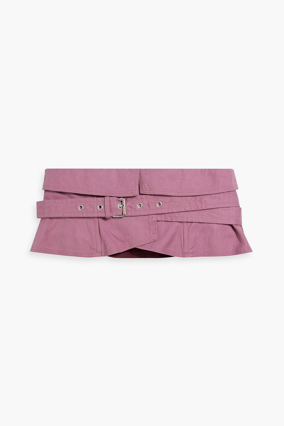 Marant Etoile Prika Cotton And Linen-blend Belt In Lilac