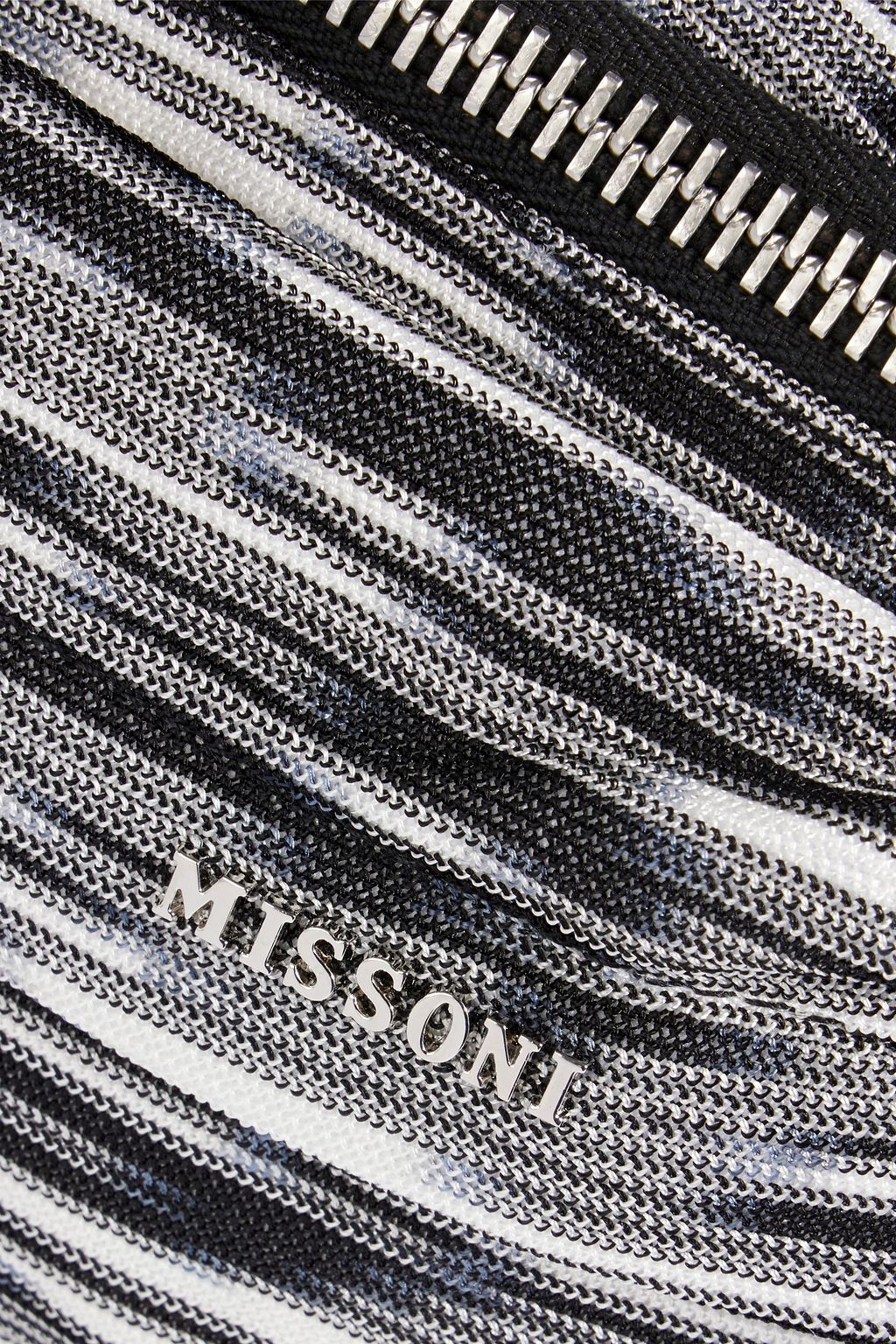 MISSONI Space-dyed crochet-knit belt bag