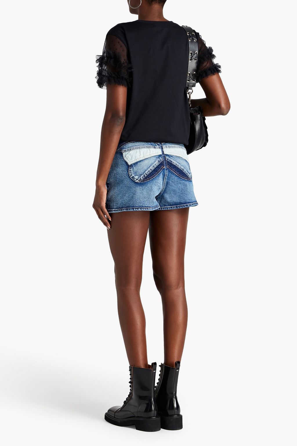 REDVALENTINO شورت دنيم بنمط تنورة