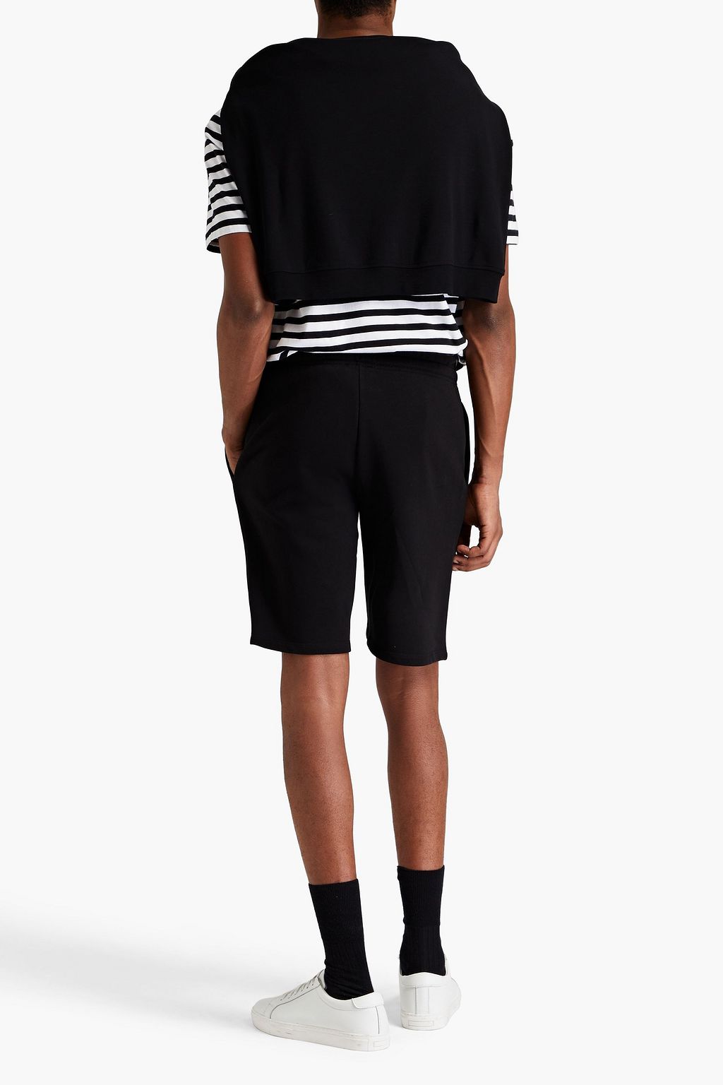 A.P.C. French cotton-terry drawstring shorts